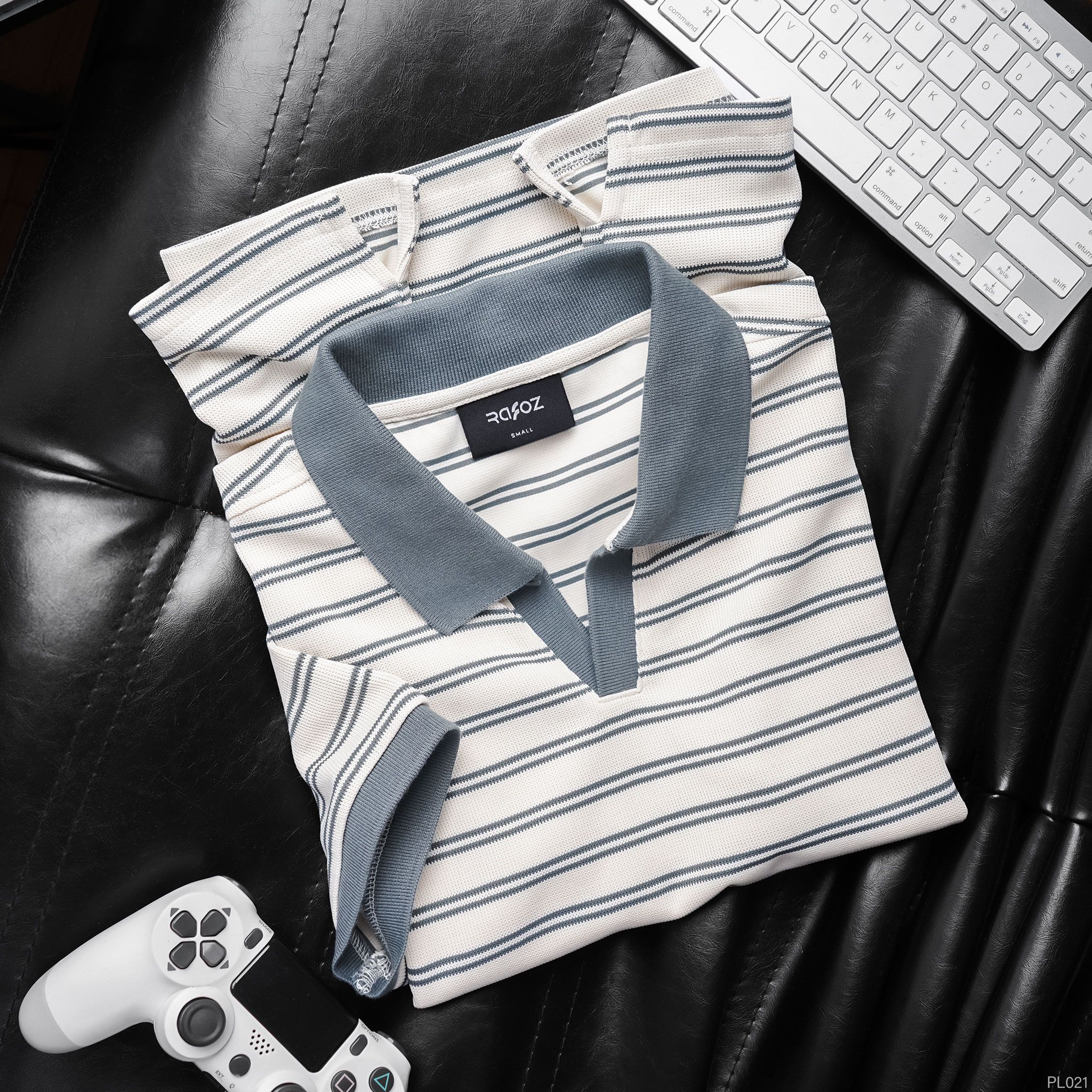  Áo polo cổ V RAFOZ kẻ ngang - 021 