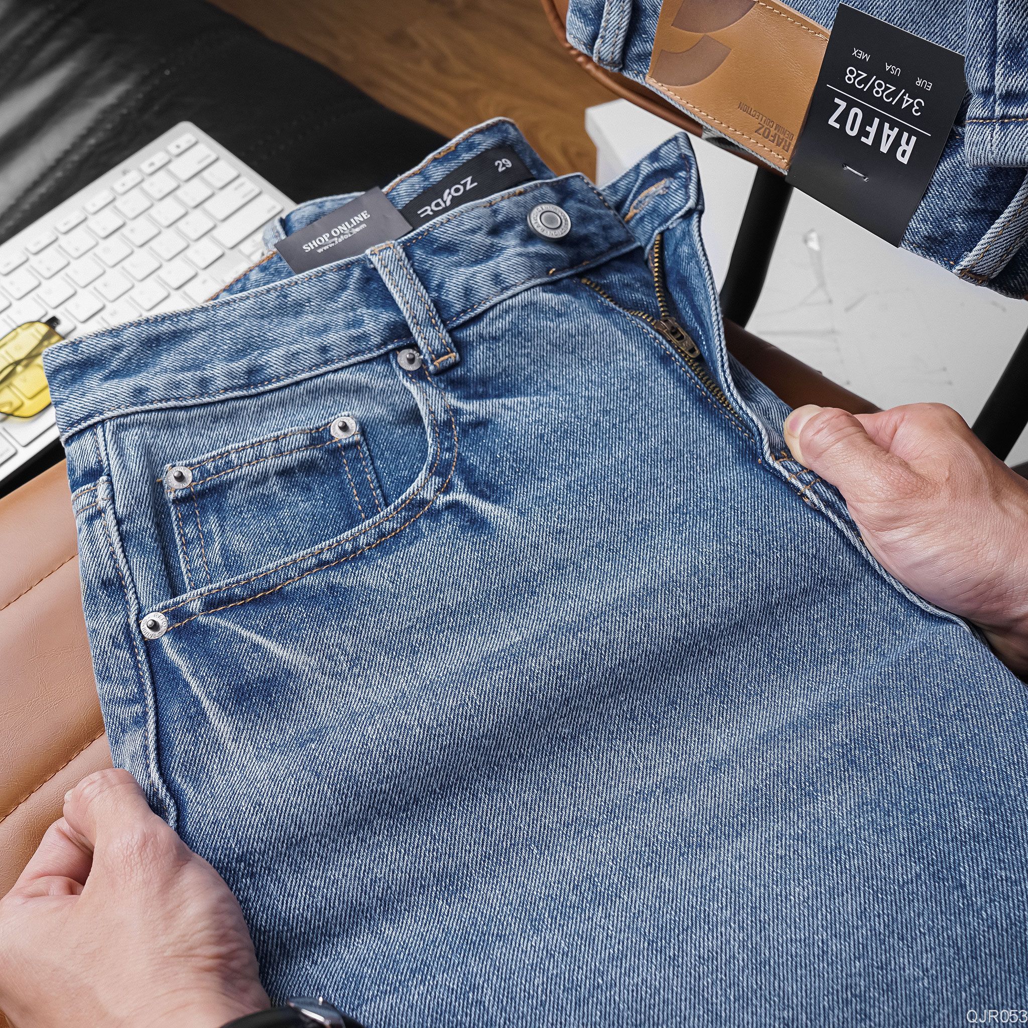  Quần jean relaxed RAFOZ Xanh nhạt - 053 