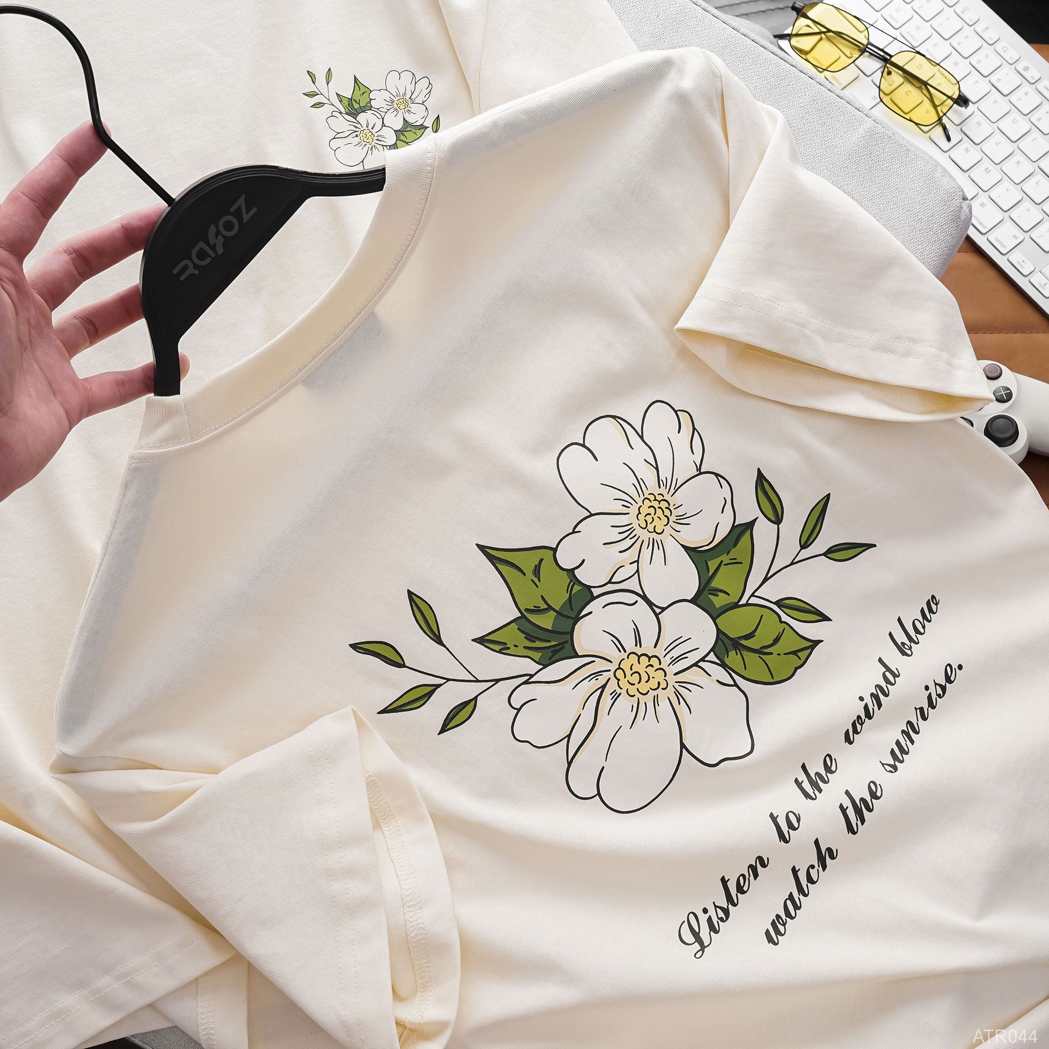  Áo thun RAFOZ Cream Floral - 044 