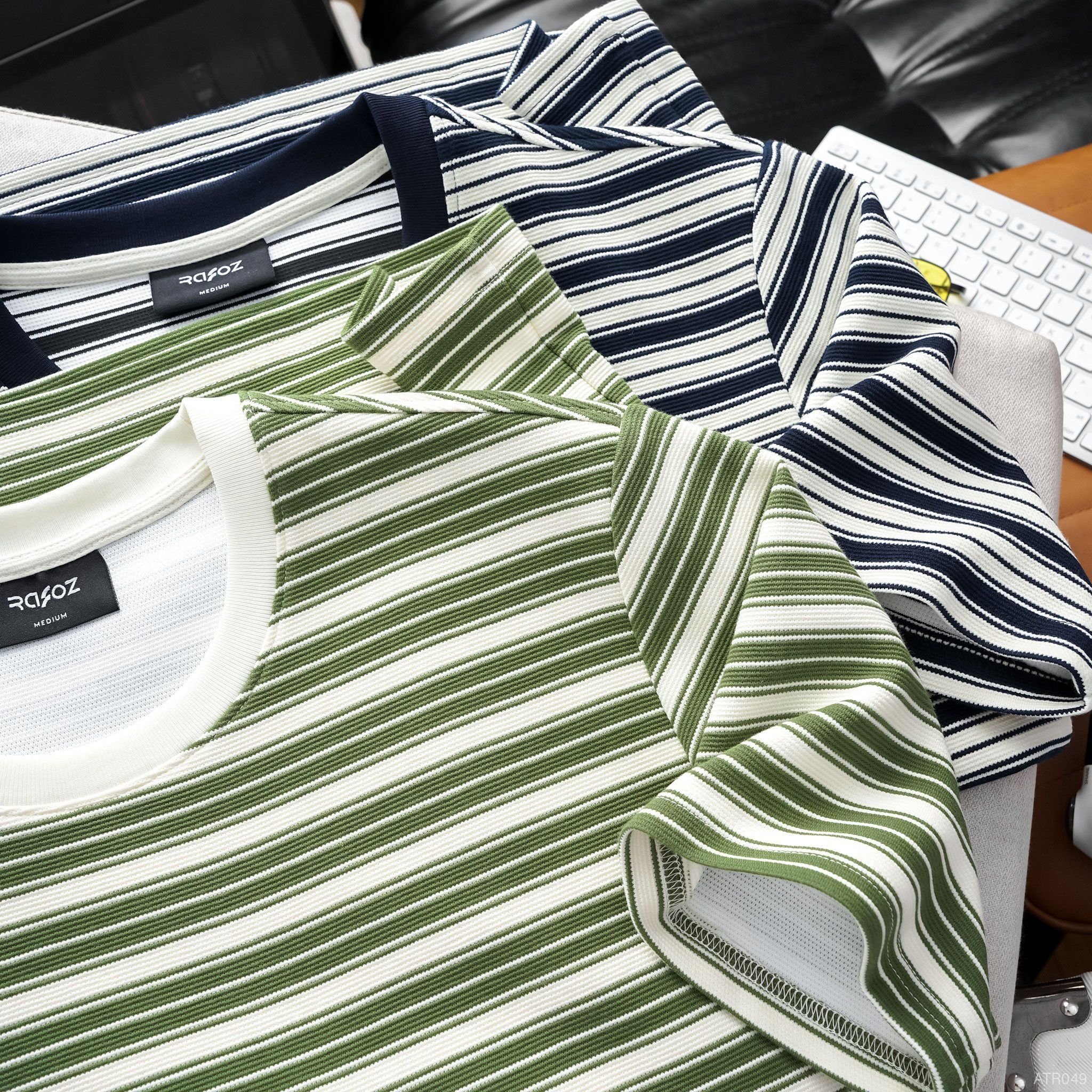  Áo thun RAFOZ textured striped - 049 