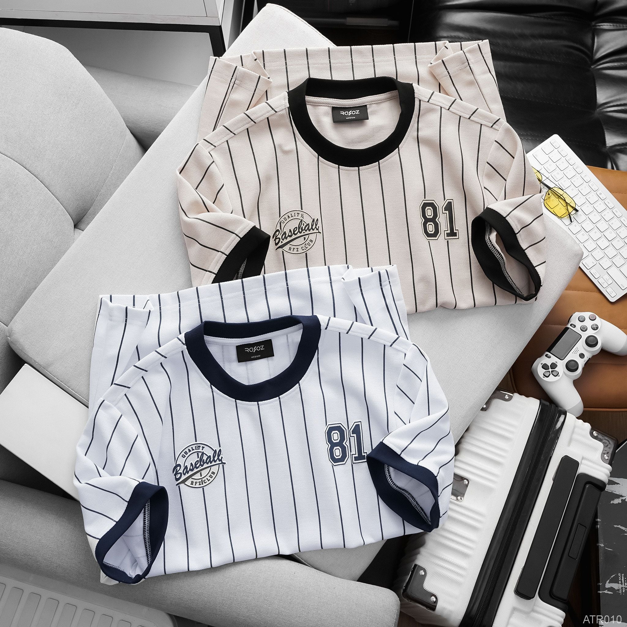  Áo thun RAFOZ Stripes beige - 010 