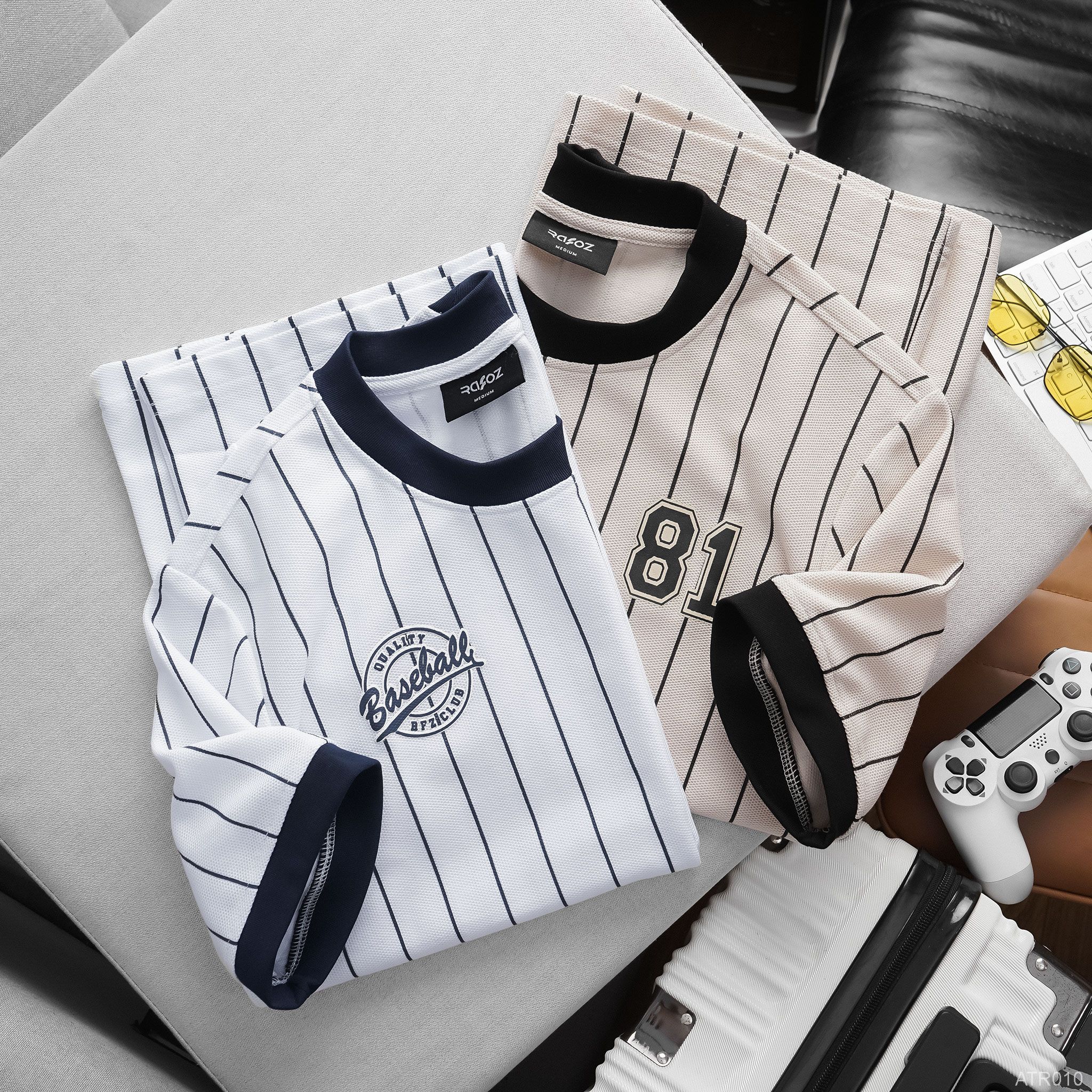  Áo thun RAFOZ Stripes beige - 010 