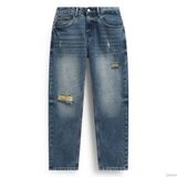  Quần jean relaxed RAFOZ blue ripped - 054 