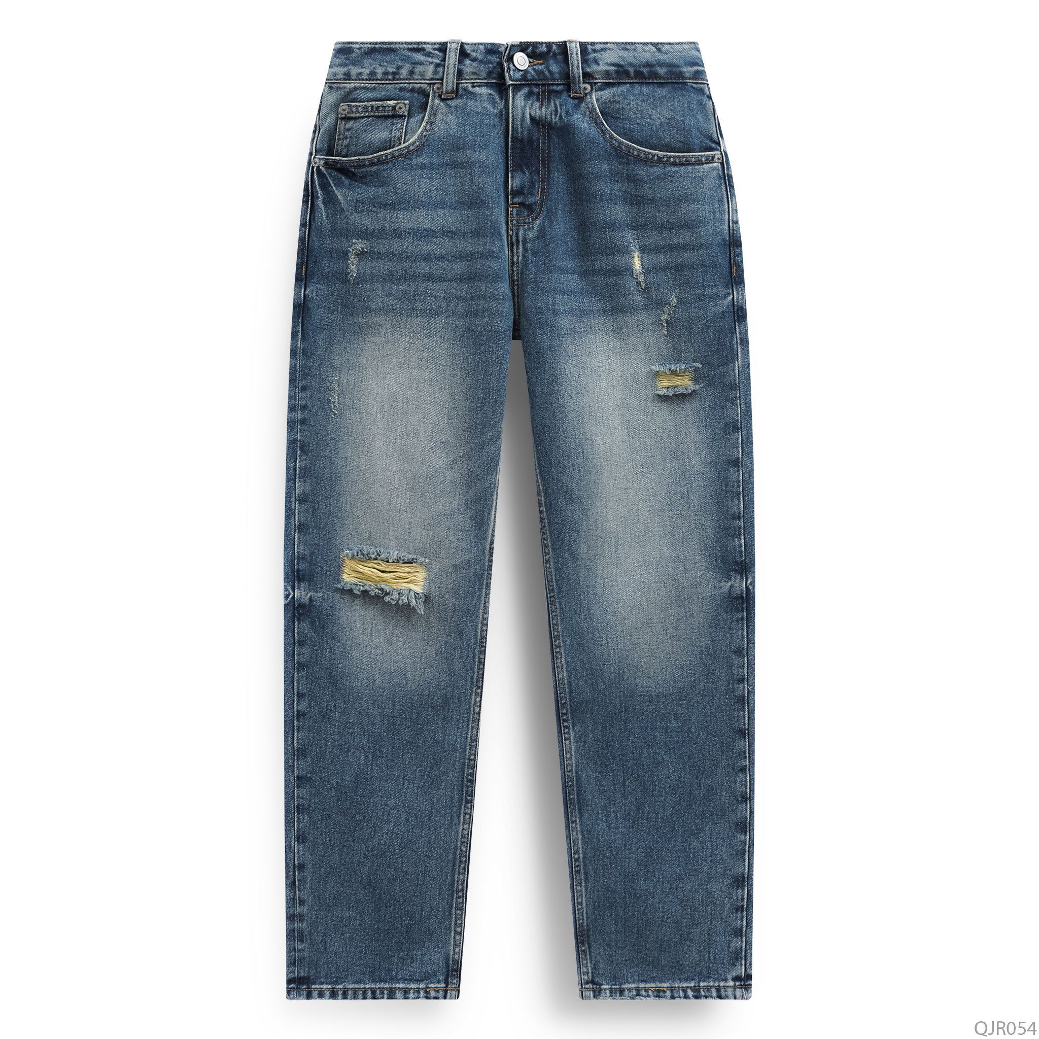  Quần jean relaxed RAFOZ blue ripped - 054 