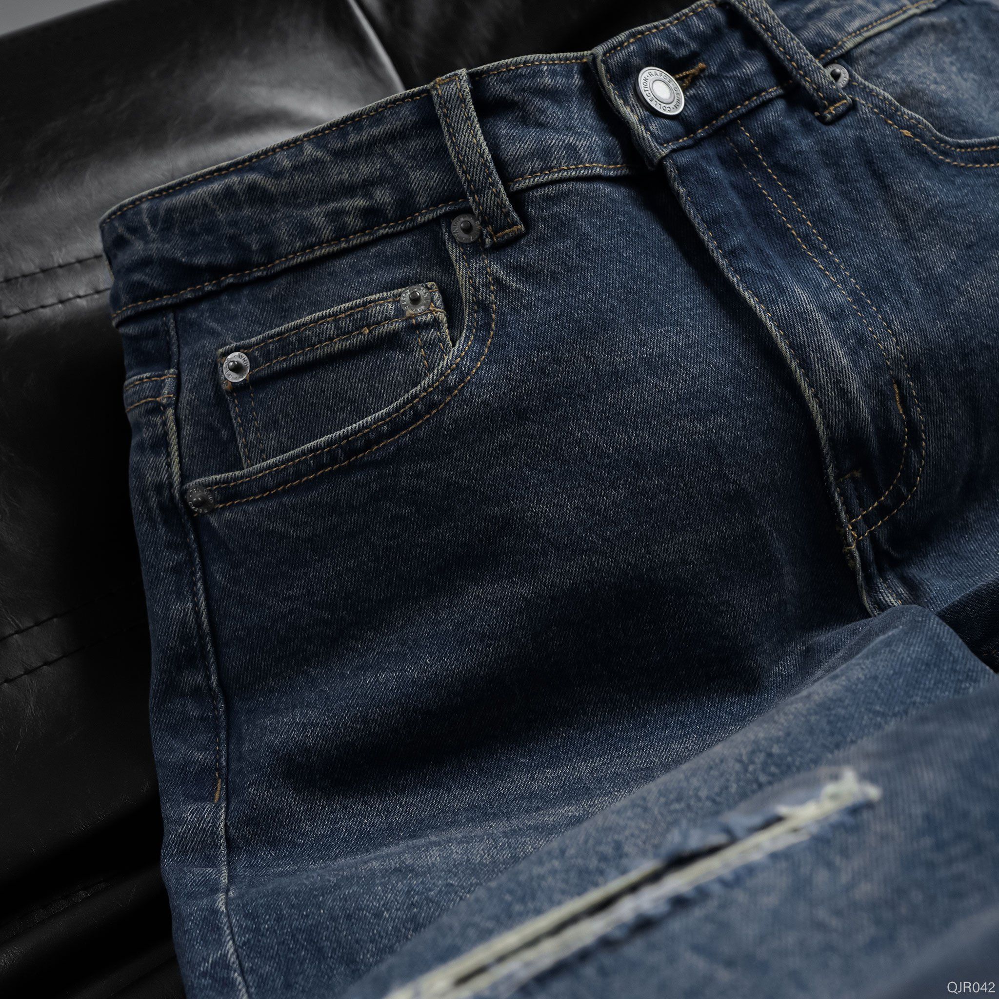  Quần jean RAFOZ dark blue ripped - 042 