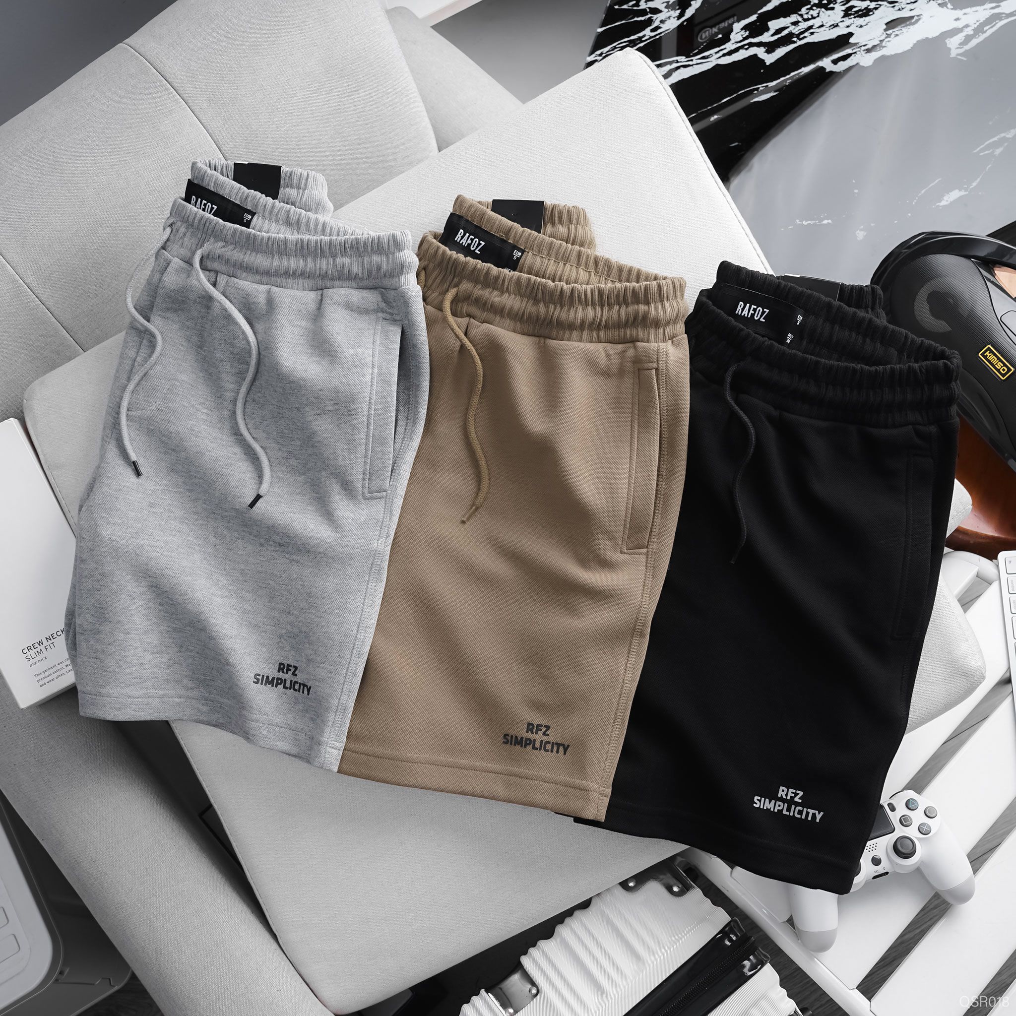  Quần short pique RAFOZ logo basic - 018 