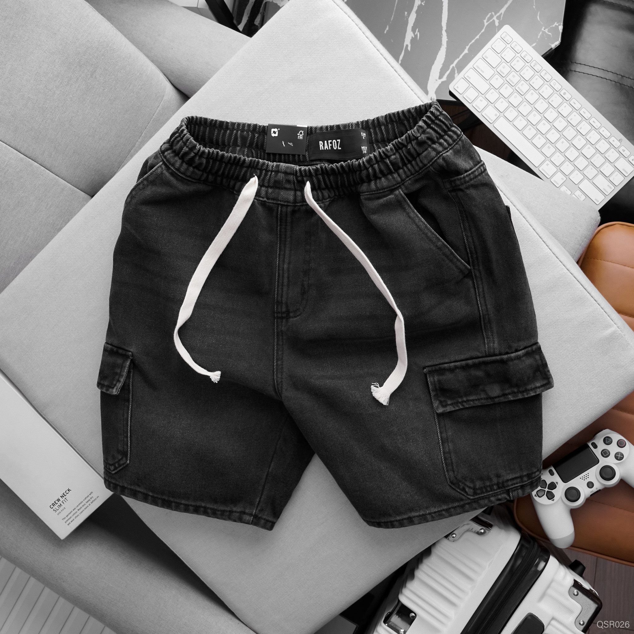  Quần short jean RAFOZ Cargo pocket 