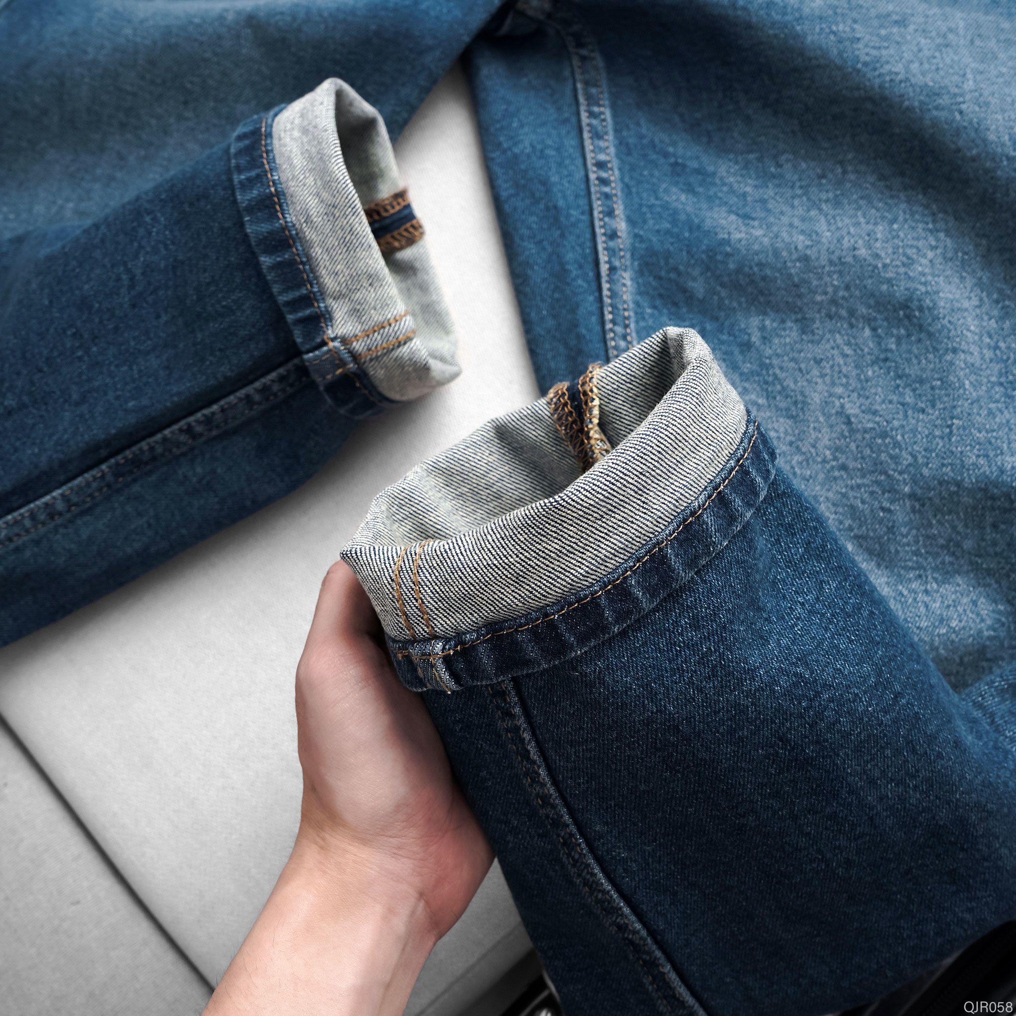  Quần jean RAFOZ xanh đậm wash - 058 