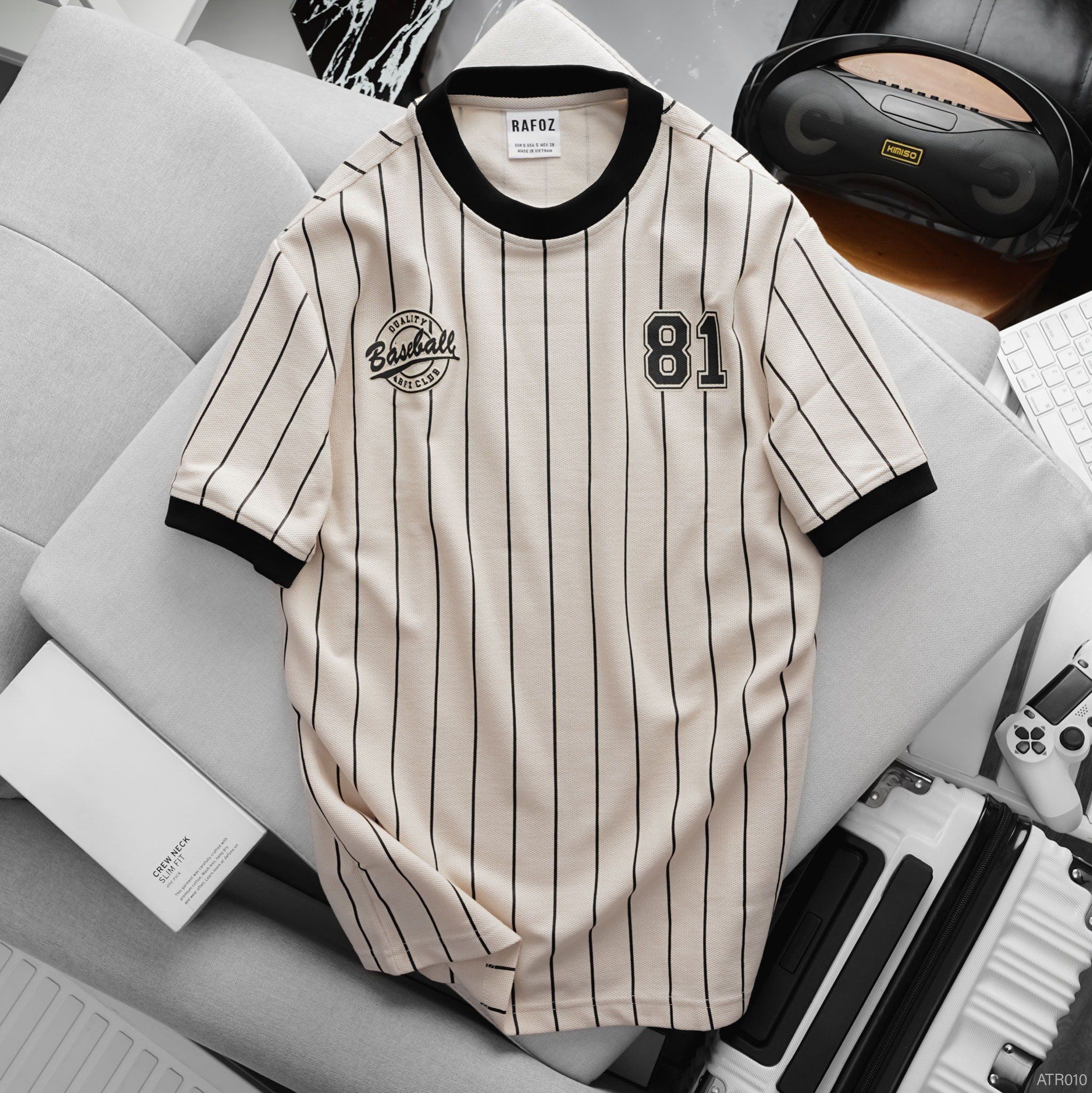  Áo thun RAFOZ Stripes beige - 010 