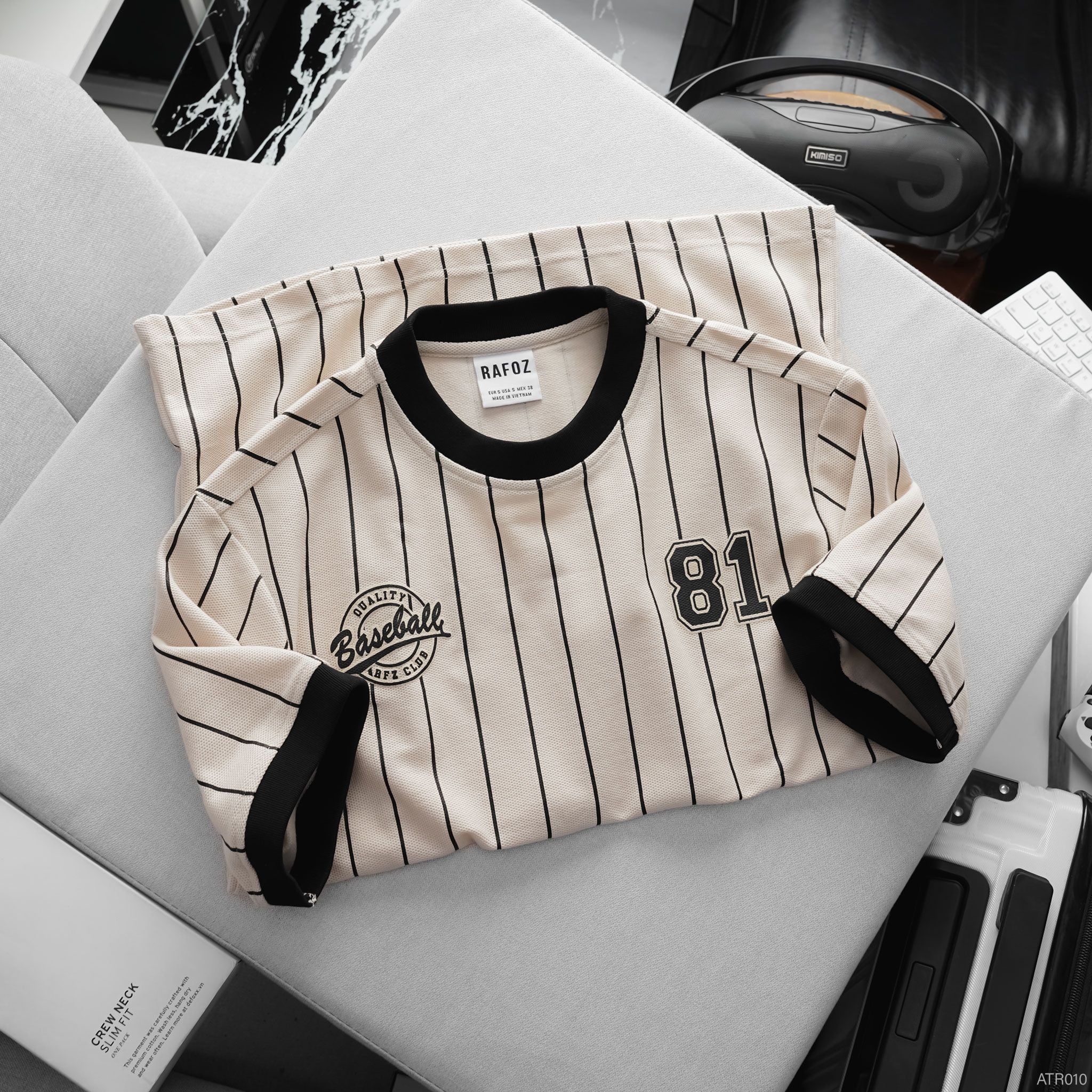  Áo thun RAFOZ Stripes beige - 010 