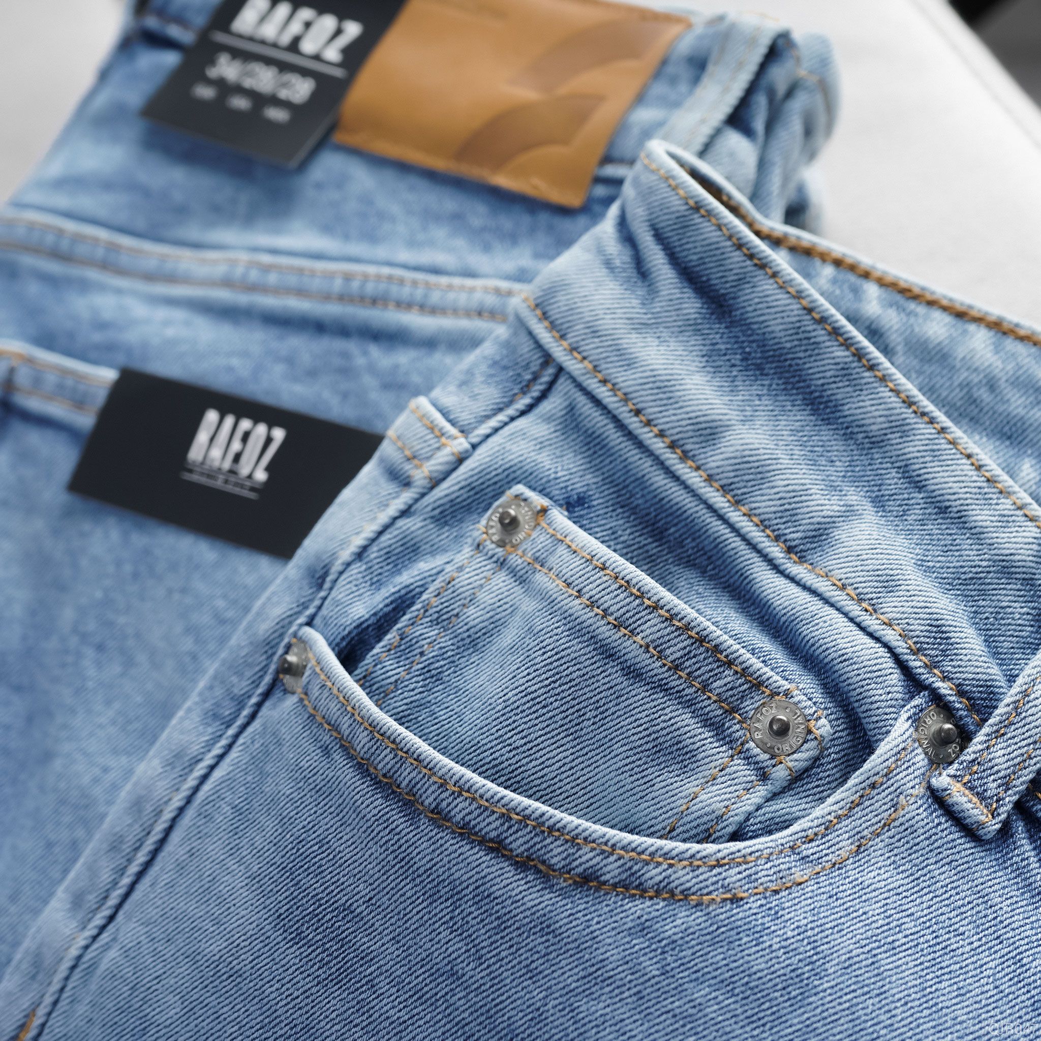  Quần jean RAFOZ xanh nhạt wash - 047 