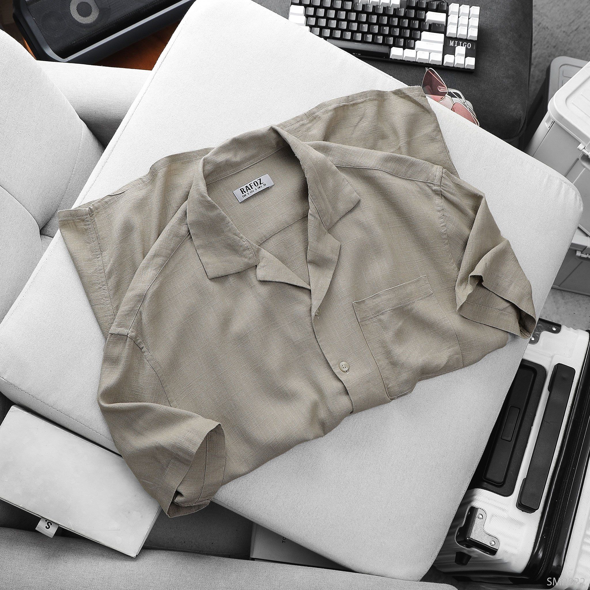  Áo sơ mi cuban linen basic RAFOZ - 022 