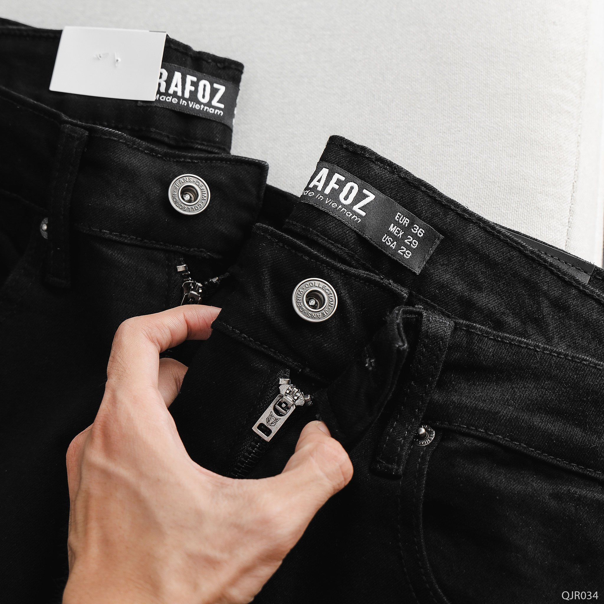  Quần jean đen Regular - fit RAFOZ - 034 