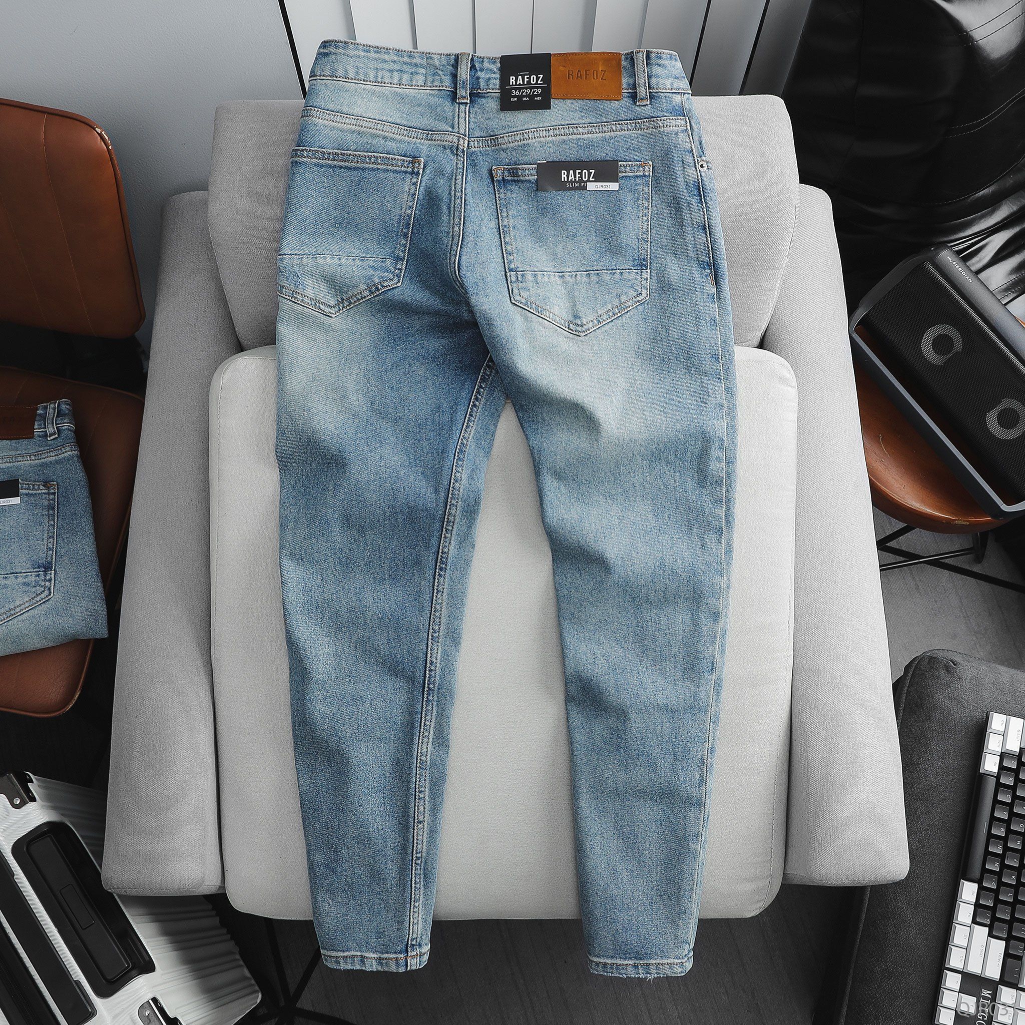  Quần jean RAFOZ Blue wash ripped - 031 