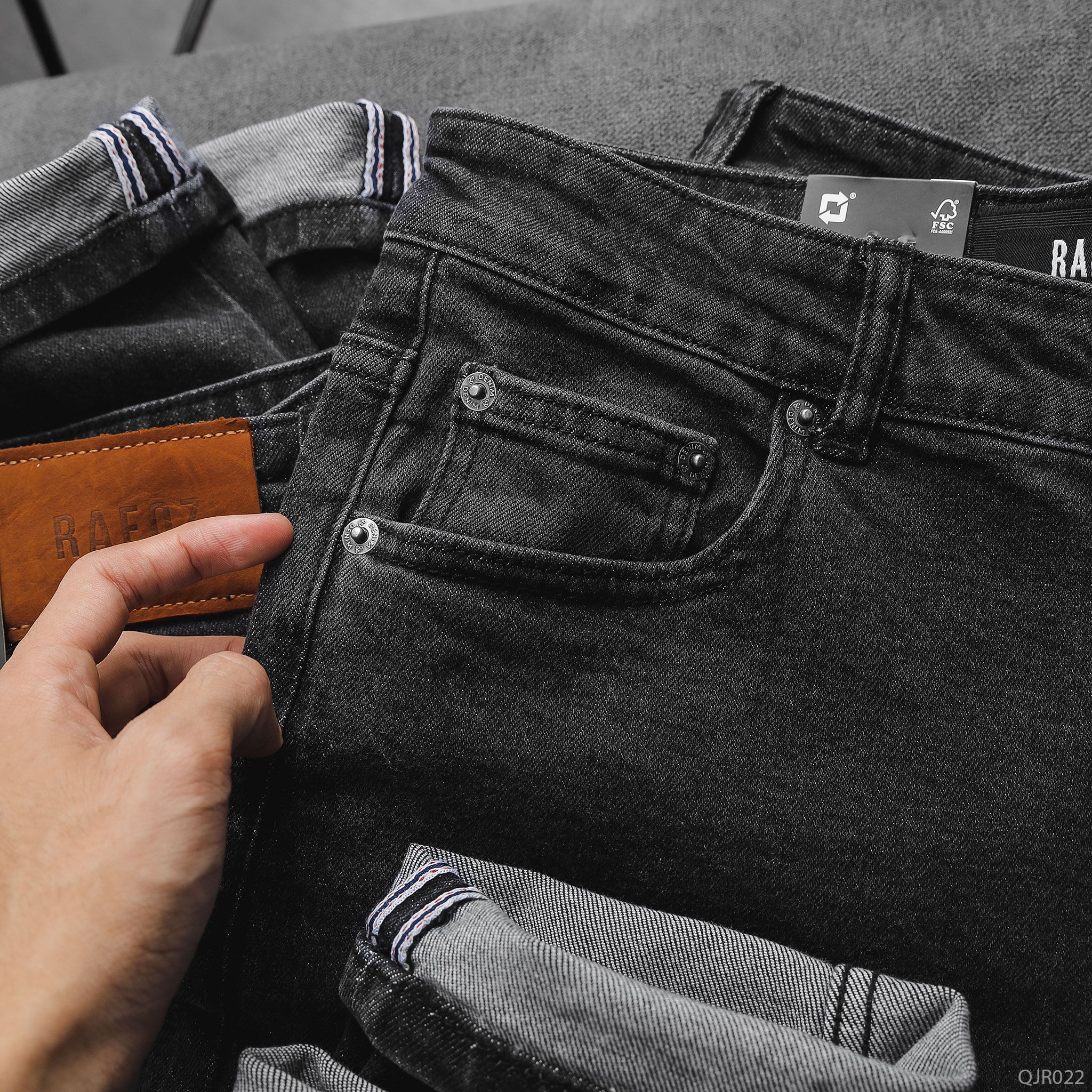  Quần jean RAFOZ Dark grey wash - 022 