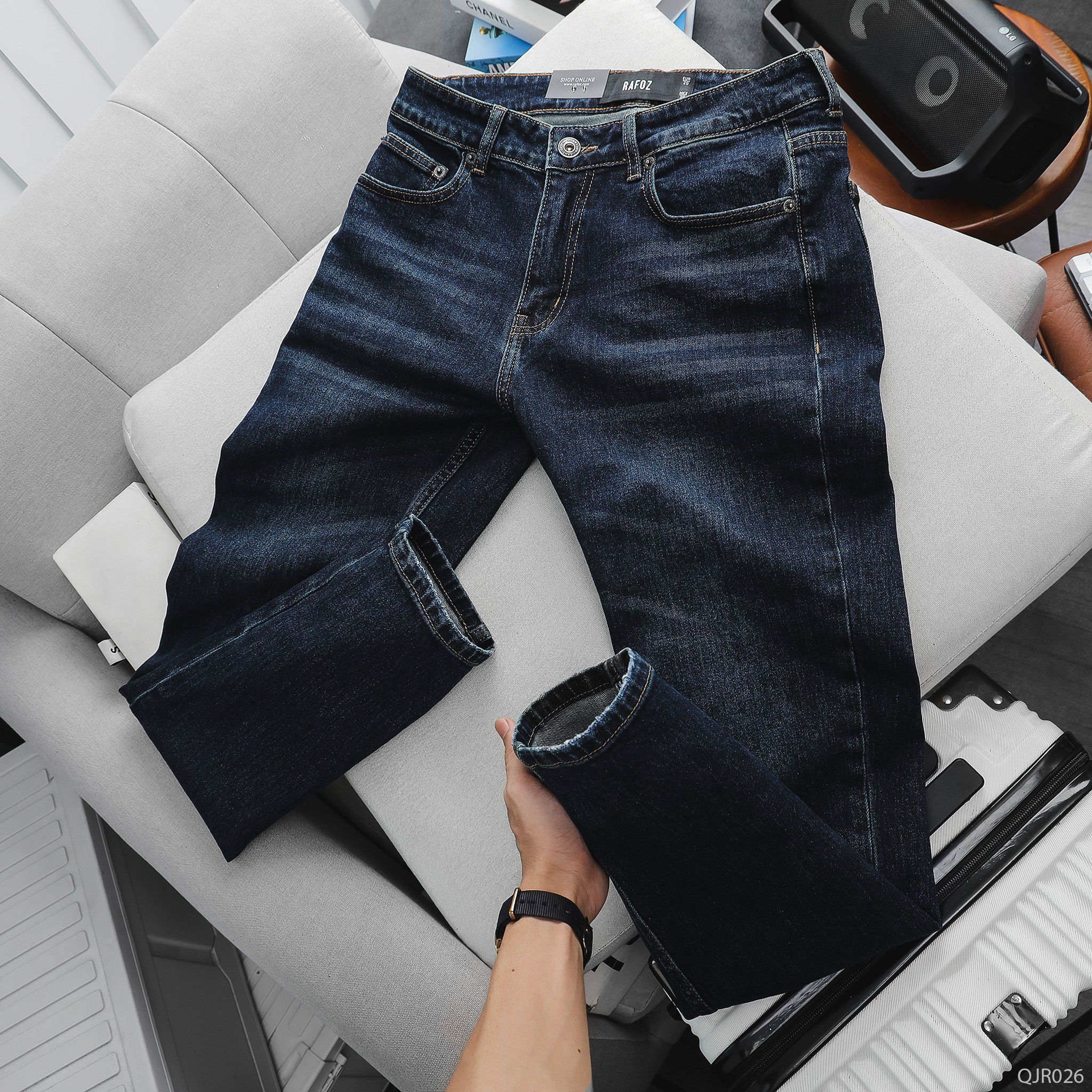  Quần jean RAFOZ xanh đậm wash - 026 
