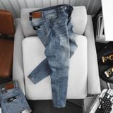  Quần jean RAFOZ blue wash ripped - 016 