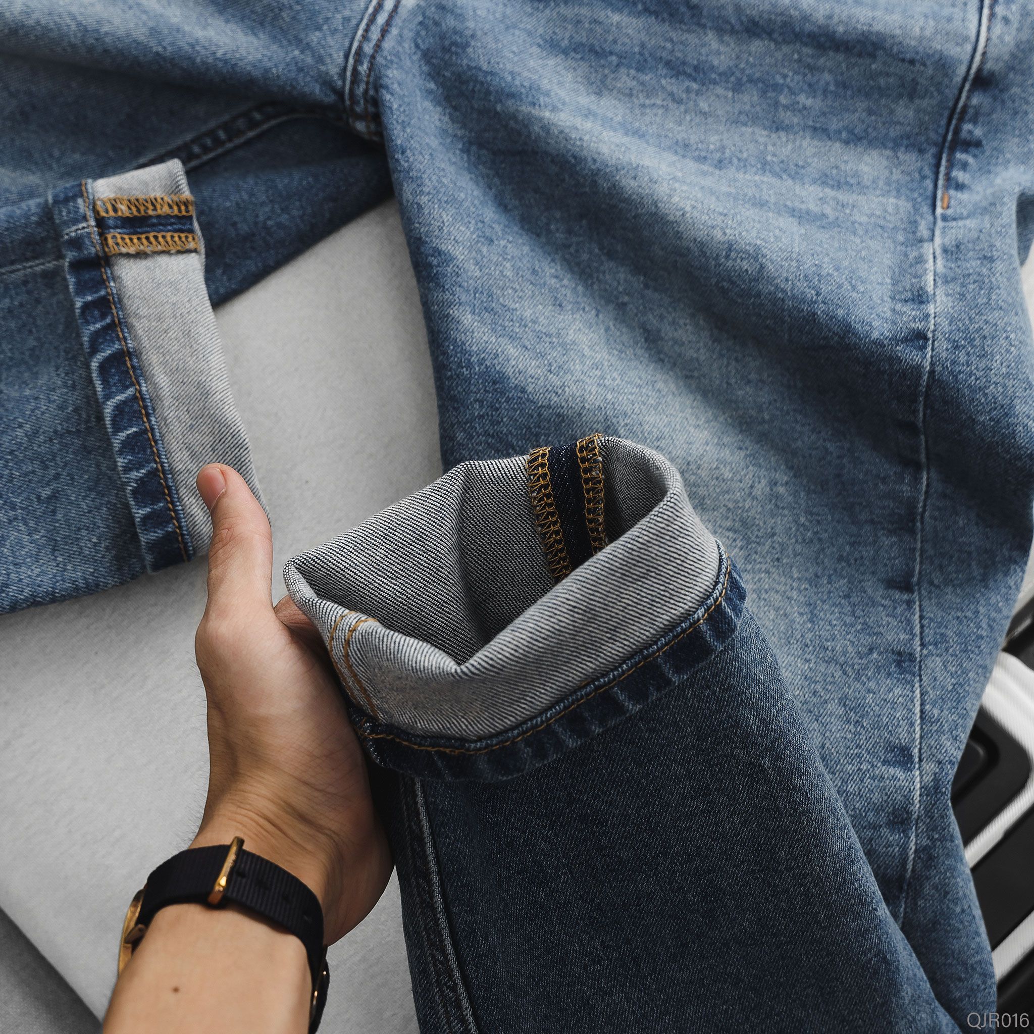  Quần jean RAFOZ blue wash ripped - 016 