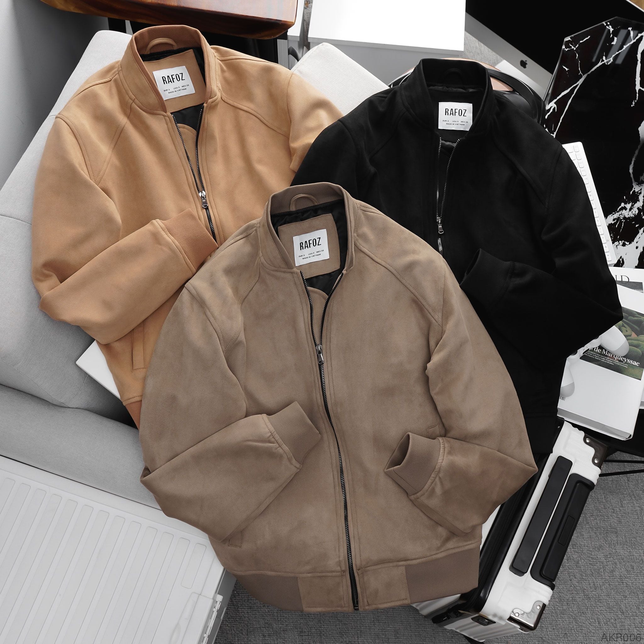  Áo khoác bomber da lộn RAFOZ - 006 