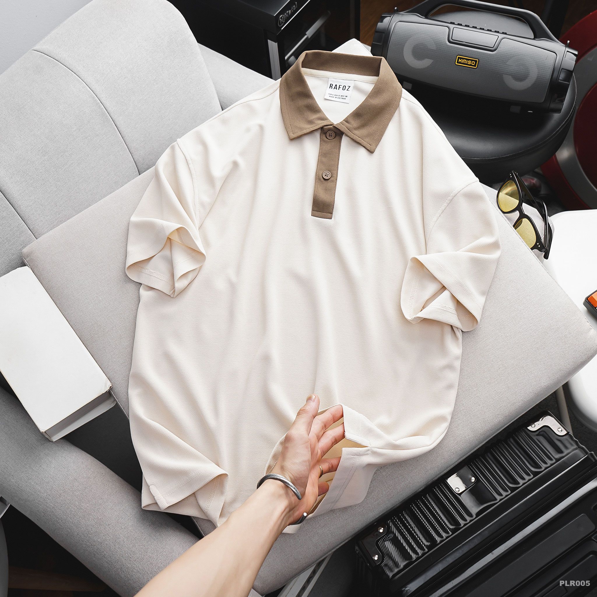  Áo thun polo RAFOZ phối màu cổ - 005 