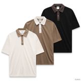  Áo thun polo RAFOZ phối màu cổ - 005 
