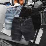  Quần short jean RAFOZ xám trơn - 011 