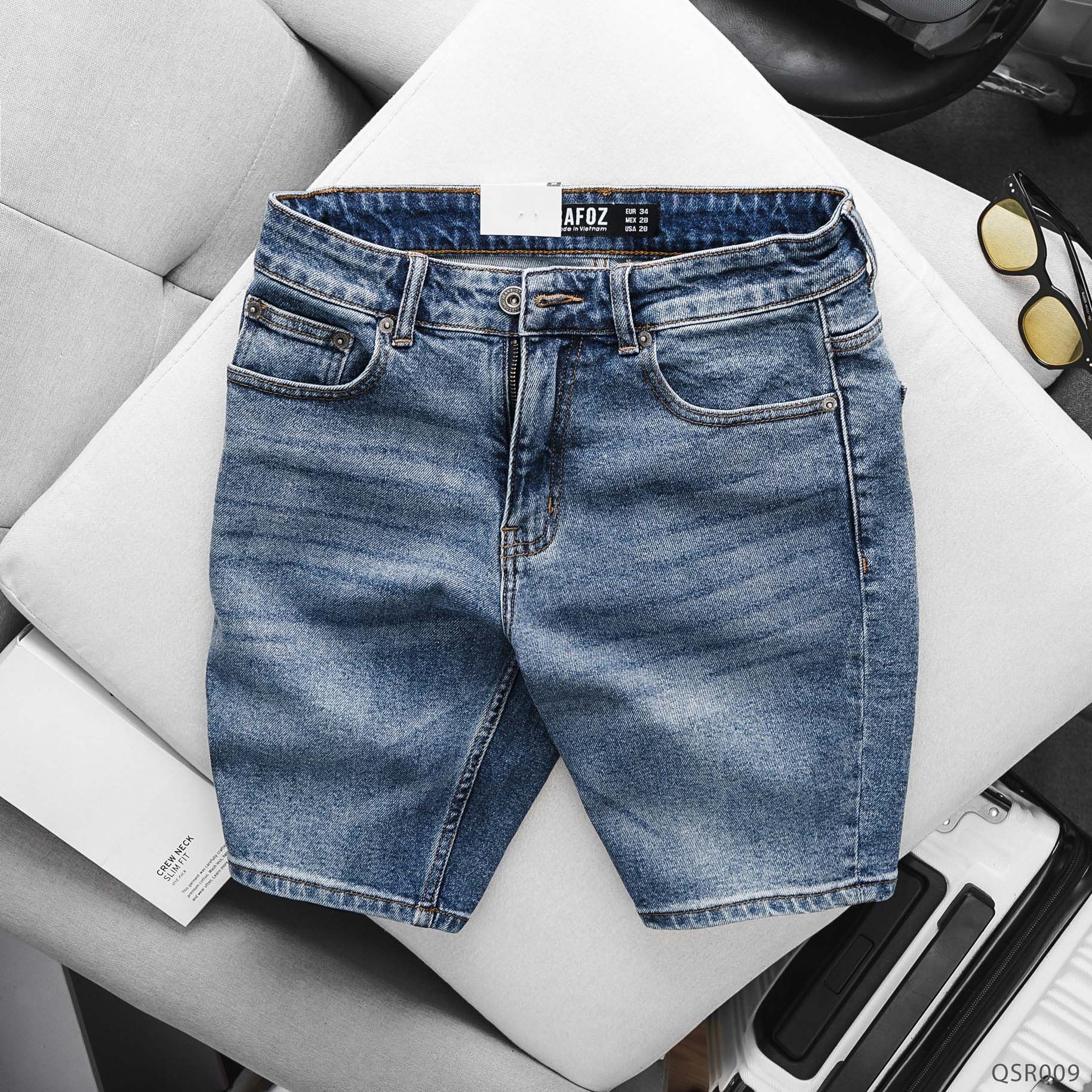  Quần short jean xanh wash RAFOZ - 009 