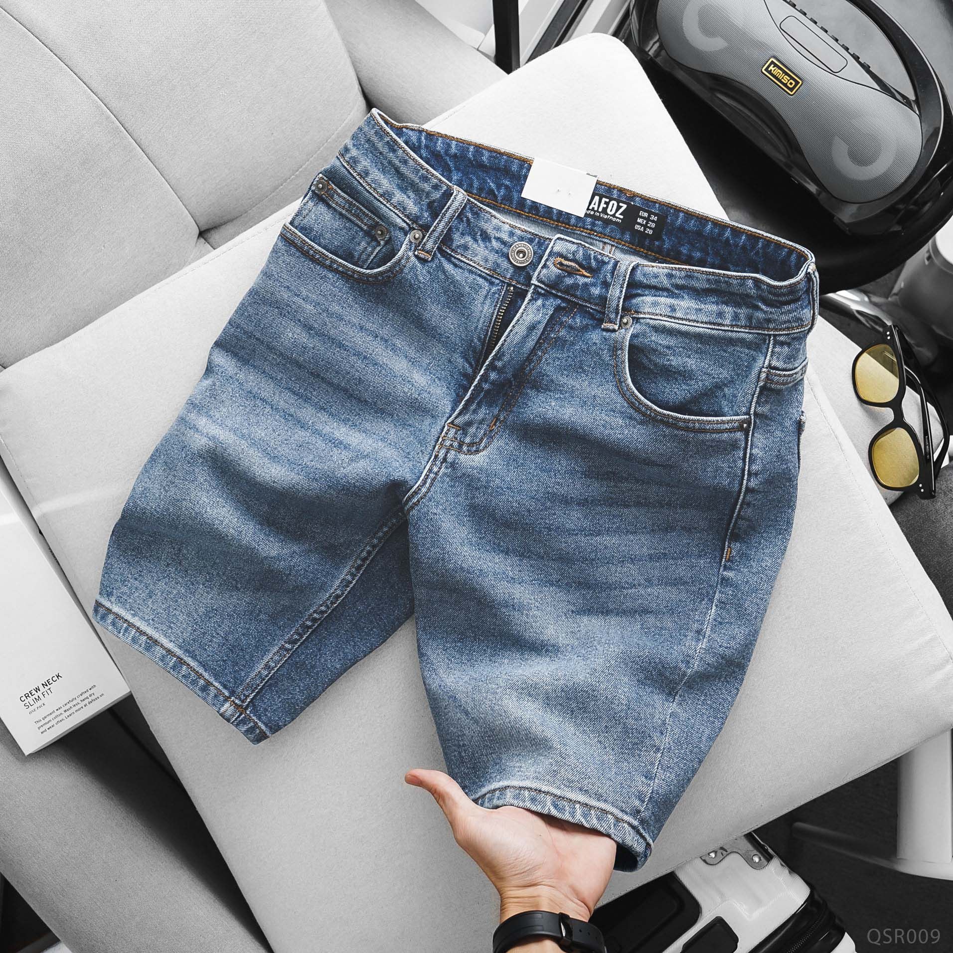  Quần short jean xanh wash RAFOZ - 009 