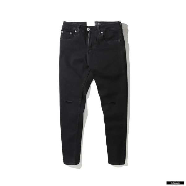  Jean 220112 đen rách gối 