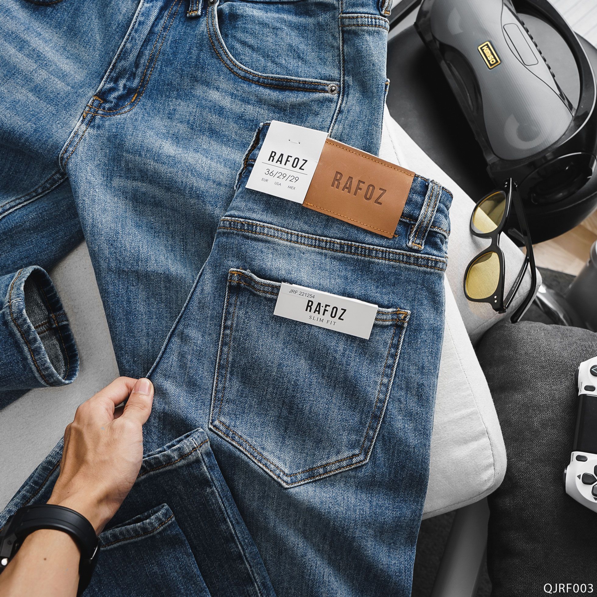  Quần jean RAFOZ 254 Classic blue wash - 003 