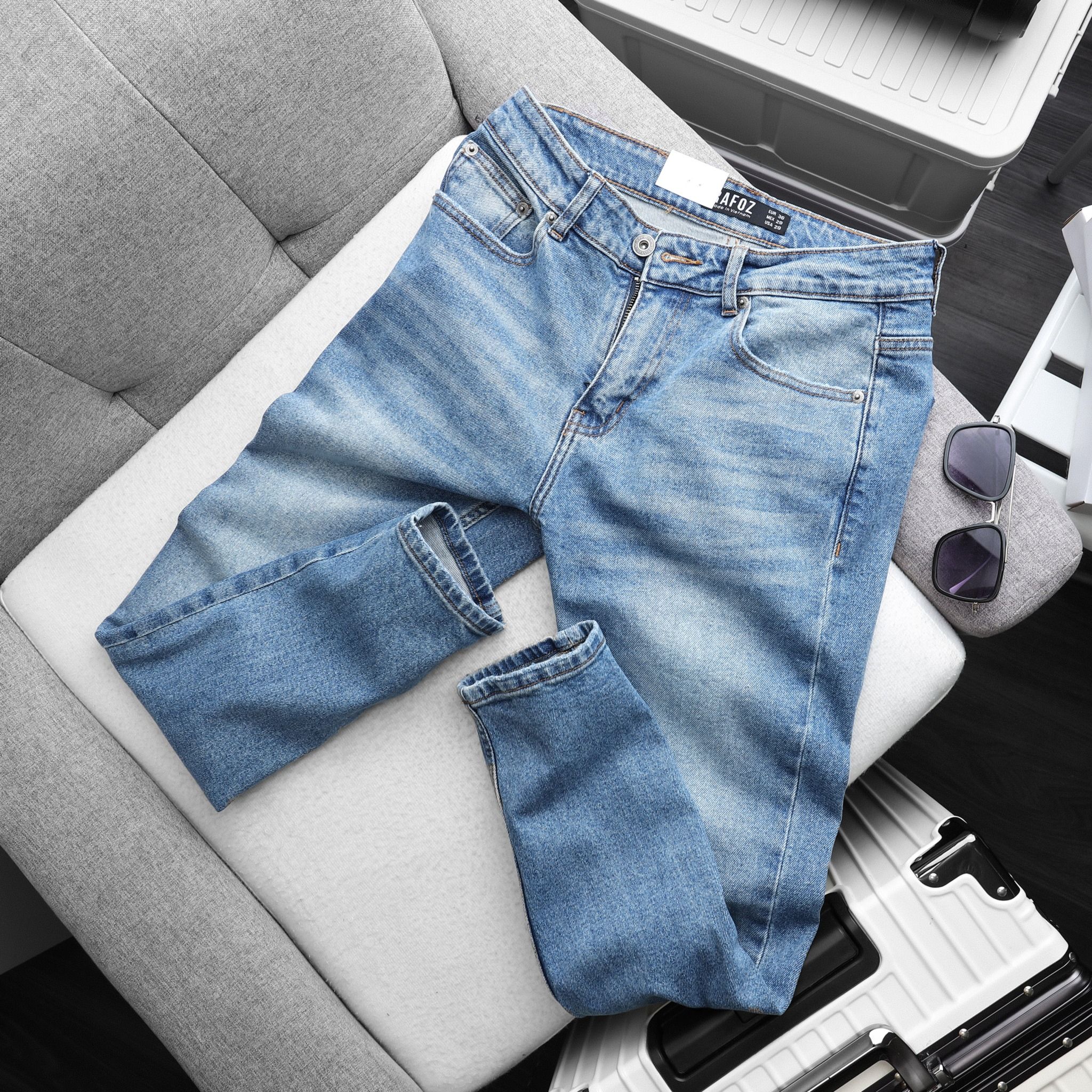  Quần jean RAFOZ 260 Xanh wash - 220266 