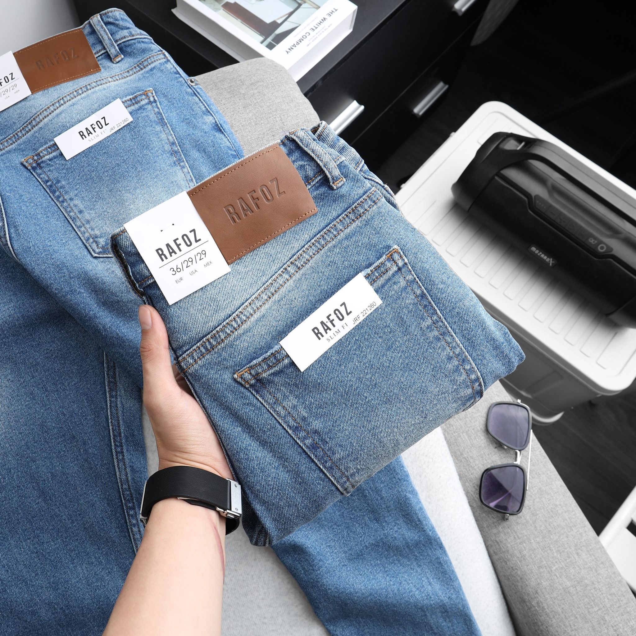  Quần jean RAFOZ 260 Xanh wash - 220266 