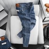  Quần jean RAFOZ 619 Xanh đậm rách - 006 