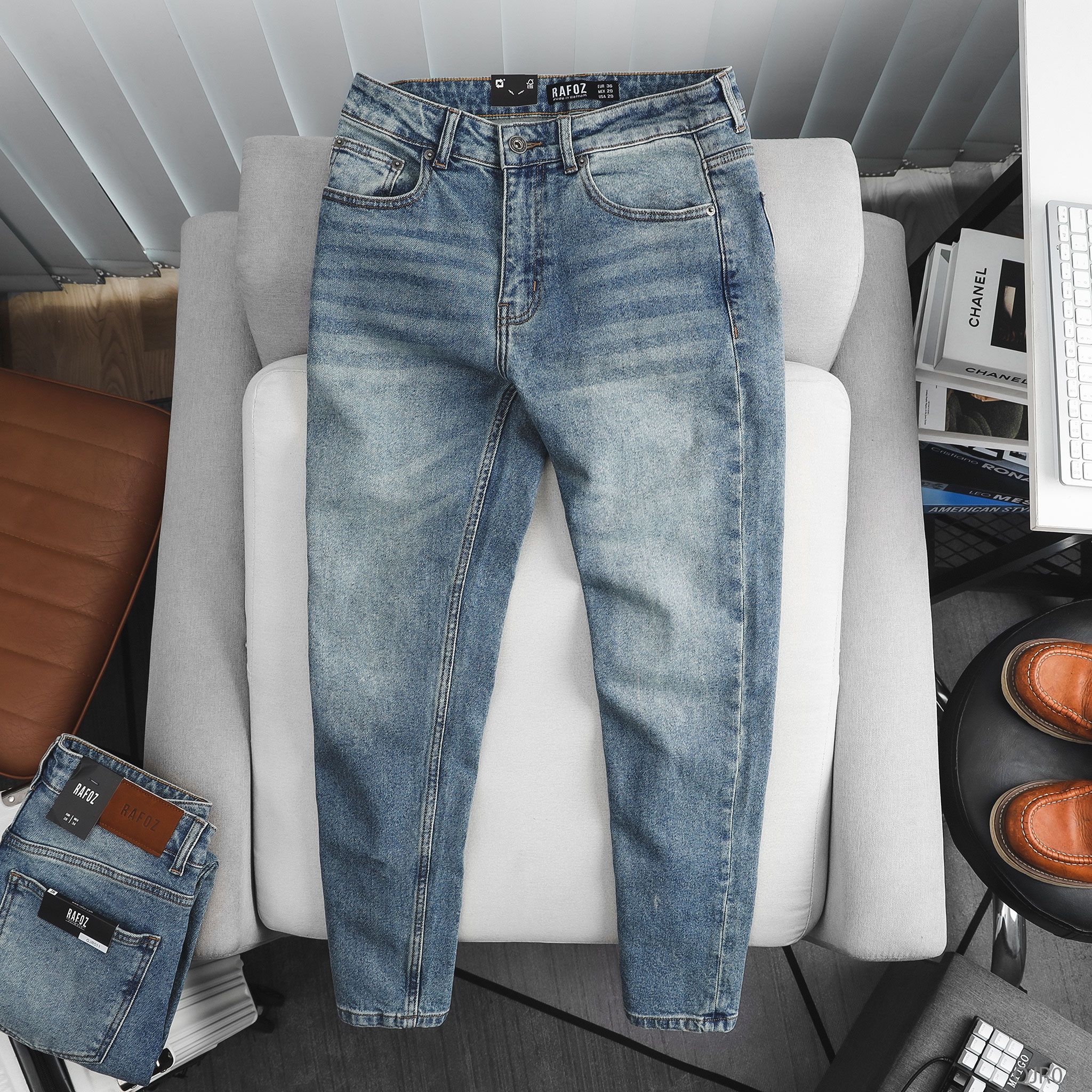  Quần jean RAFOZ blue wash - QJR011 