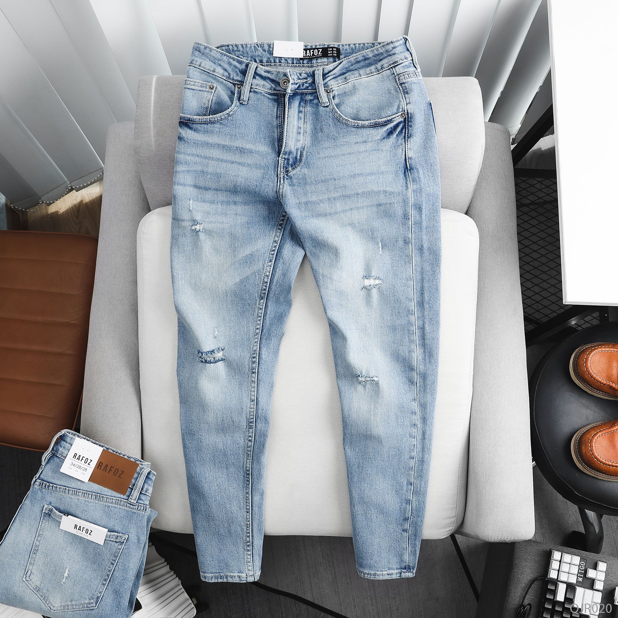  Quần jean RAFOZ ripped wash - 020 