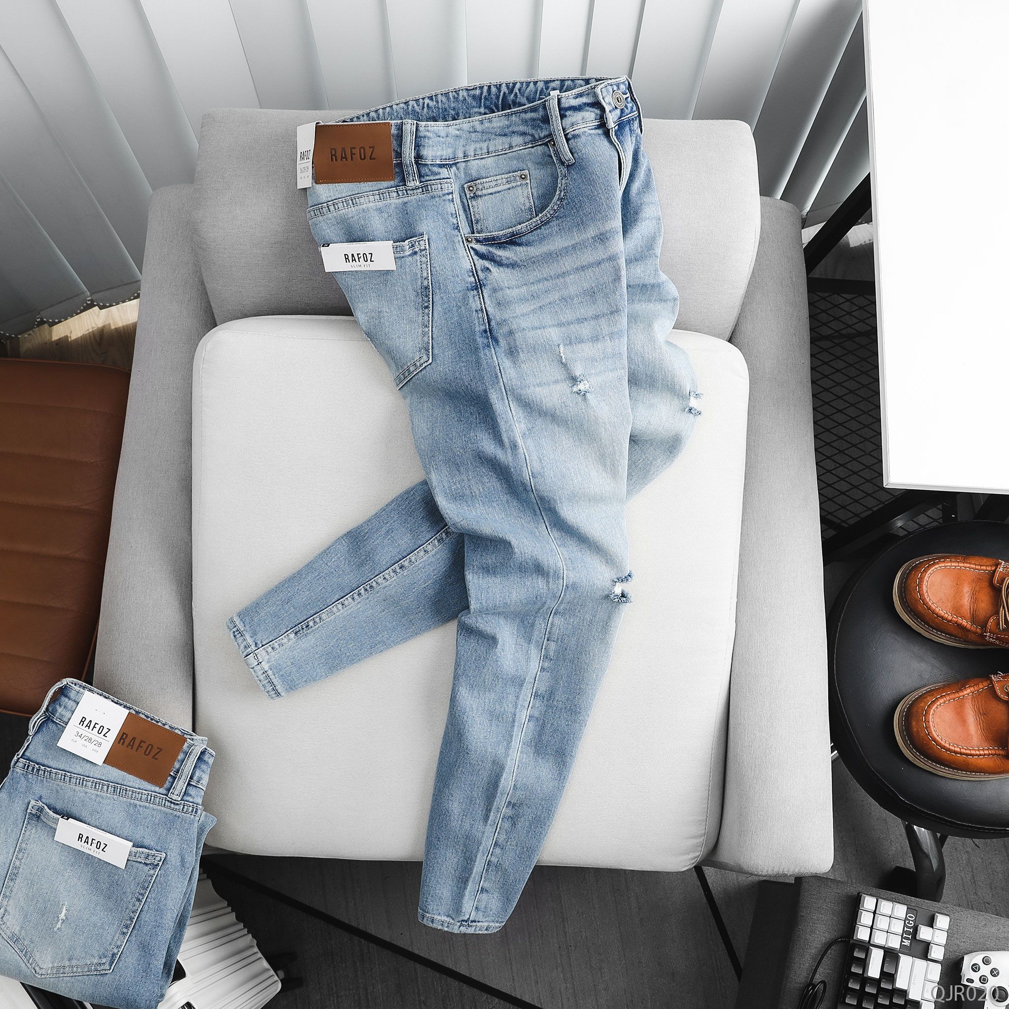  Quần jean RAFOZ ripped wash - 020 