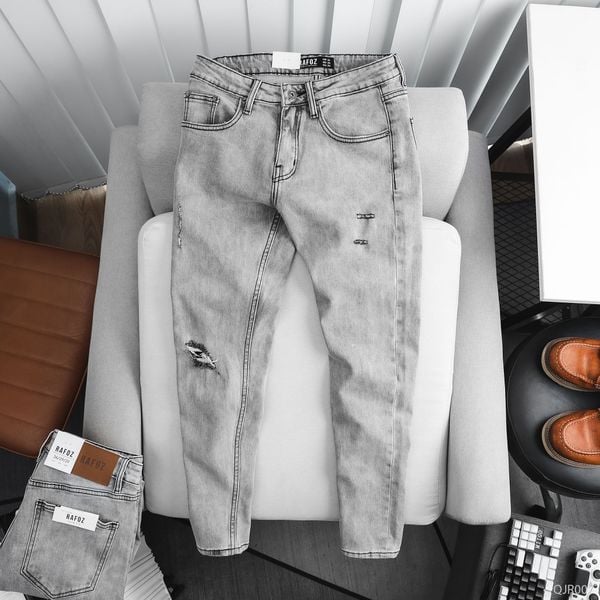  Quần jean RAFOZ Xám nhạt rách - 007 