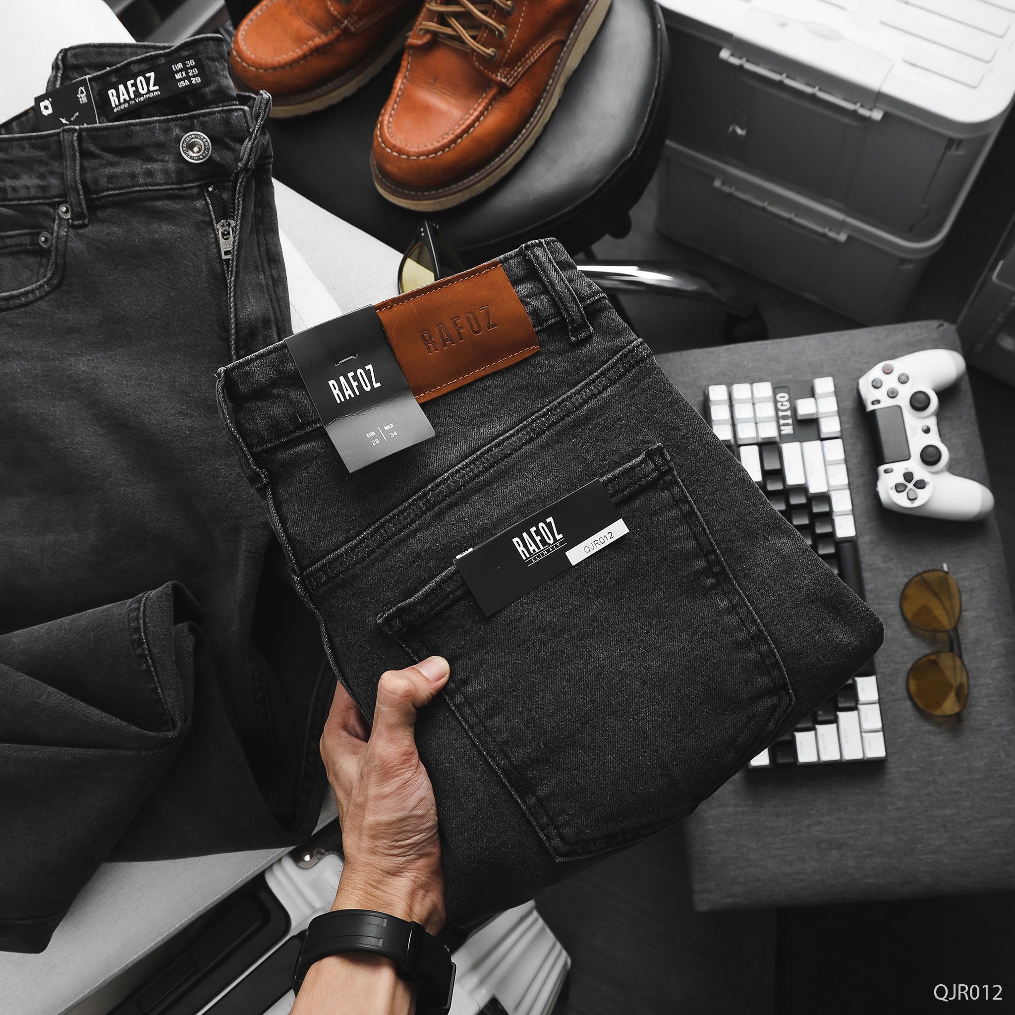  Quần jean RAFOZ xám wash - 012 