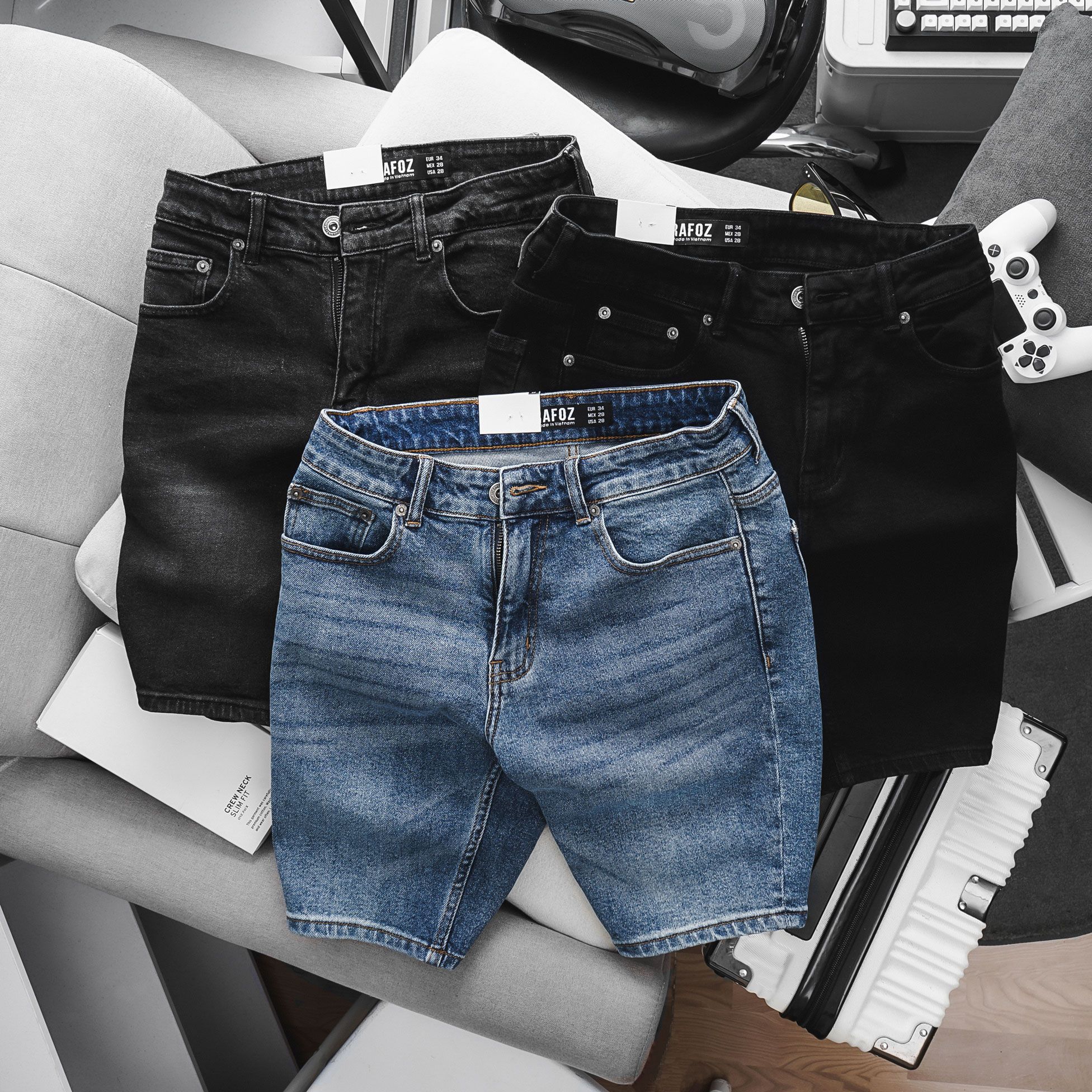  Quần short jean basic slim RAFOZ - 008 