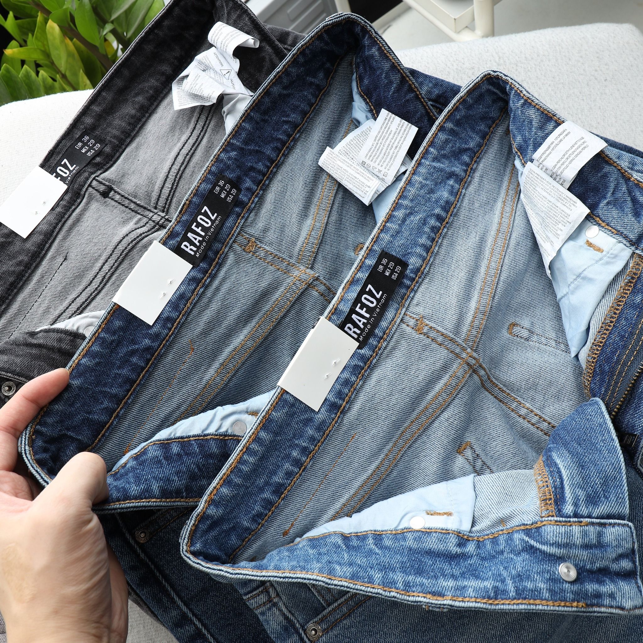  Quần short jean RF trơn 3m - 220249 