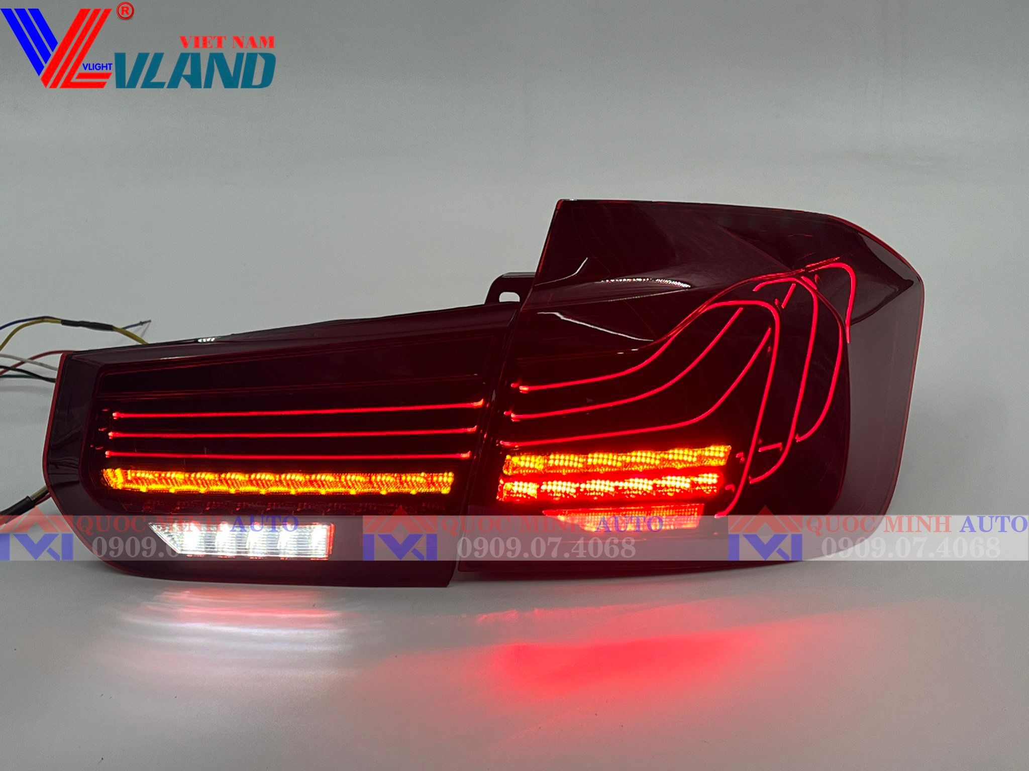  Đèn hậu BMW Series 3 2012-2015 Mẫu Laze Chính Hãng Vland 
