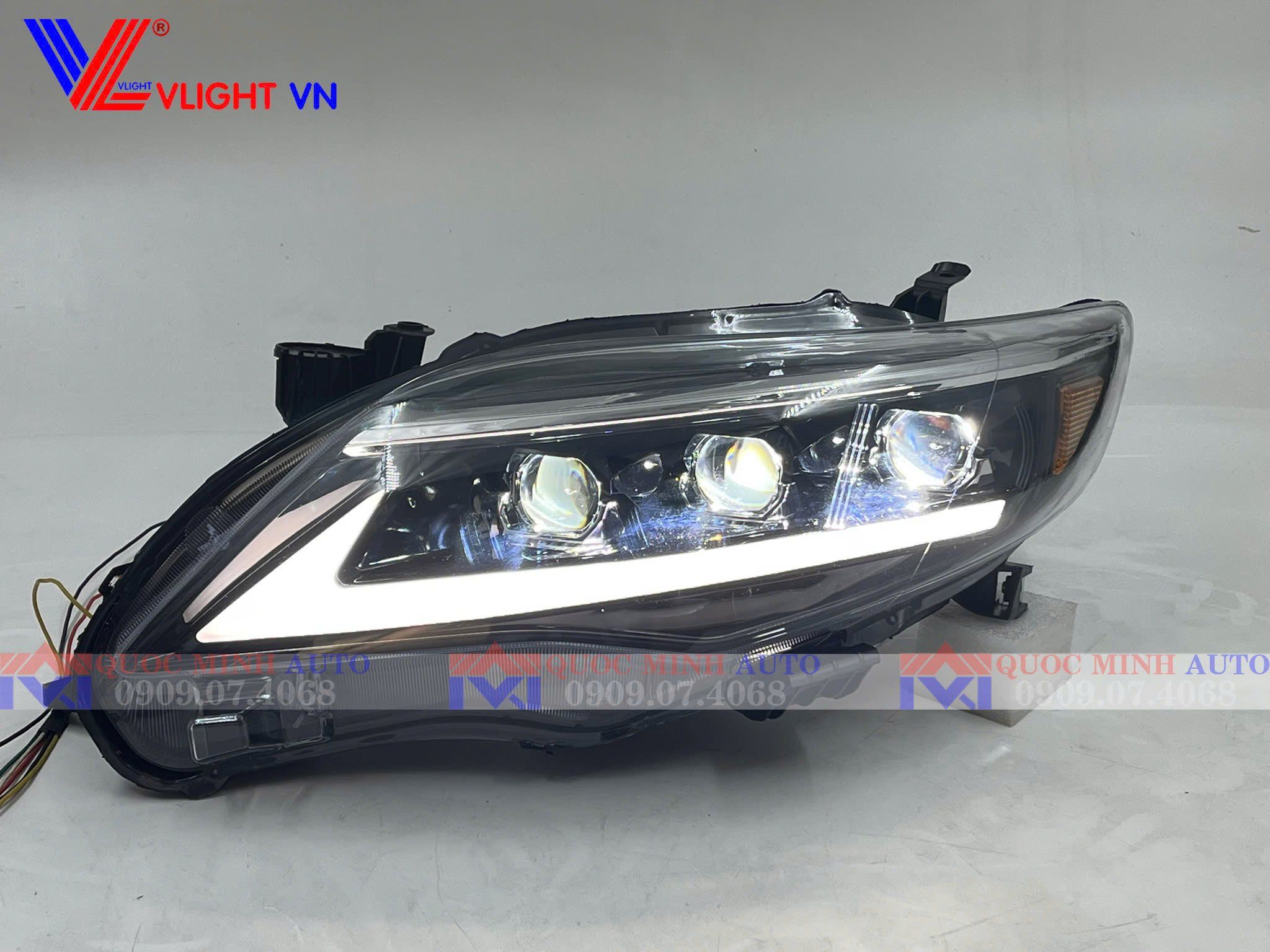  Đèn pha Toyota Corrola 2011-2013 mẫu Lexus 3 bi 