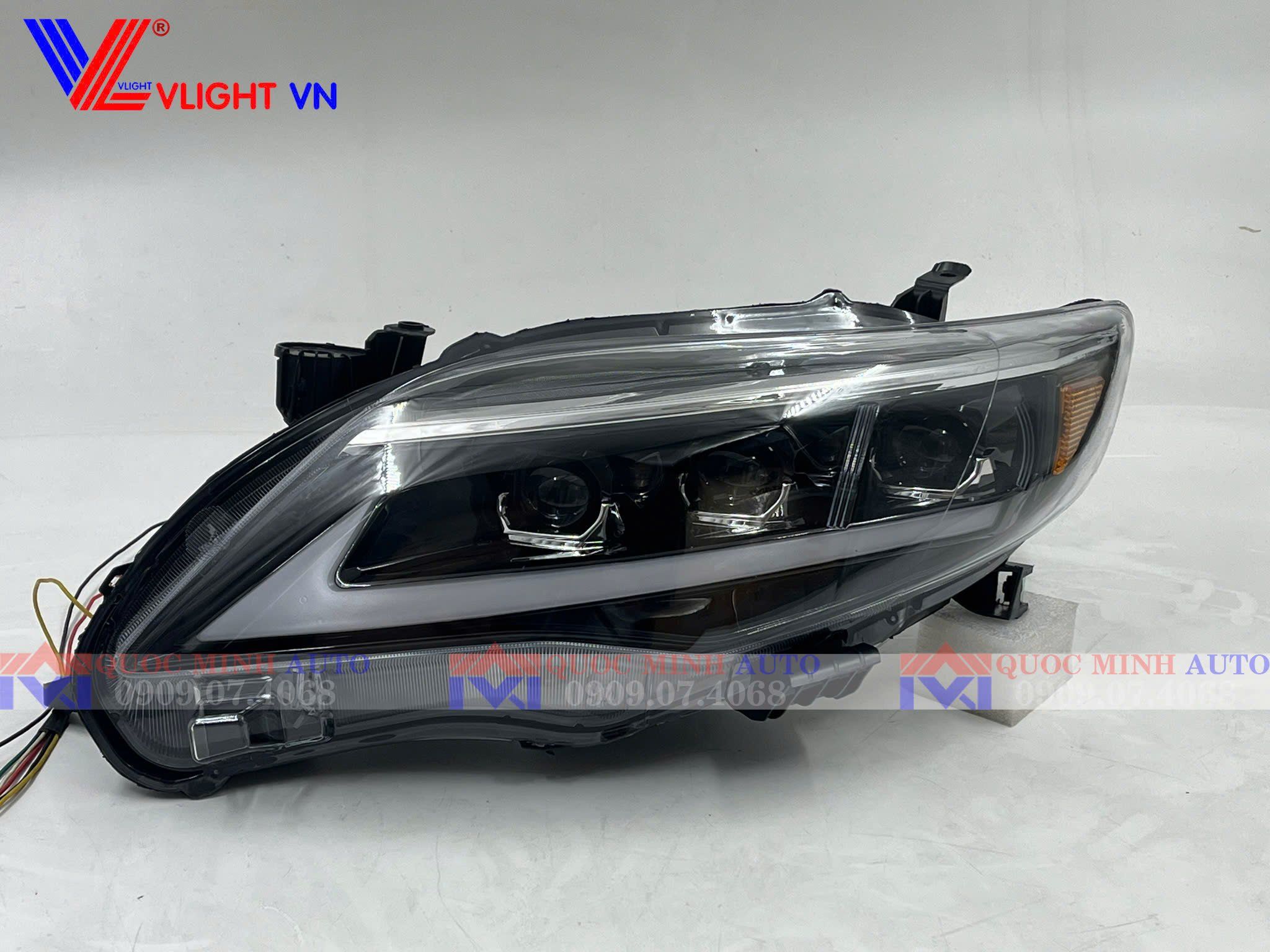  Đèn pha Toyota Corrola 2011-2013 mẫu Lexus 3 bi 