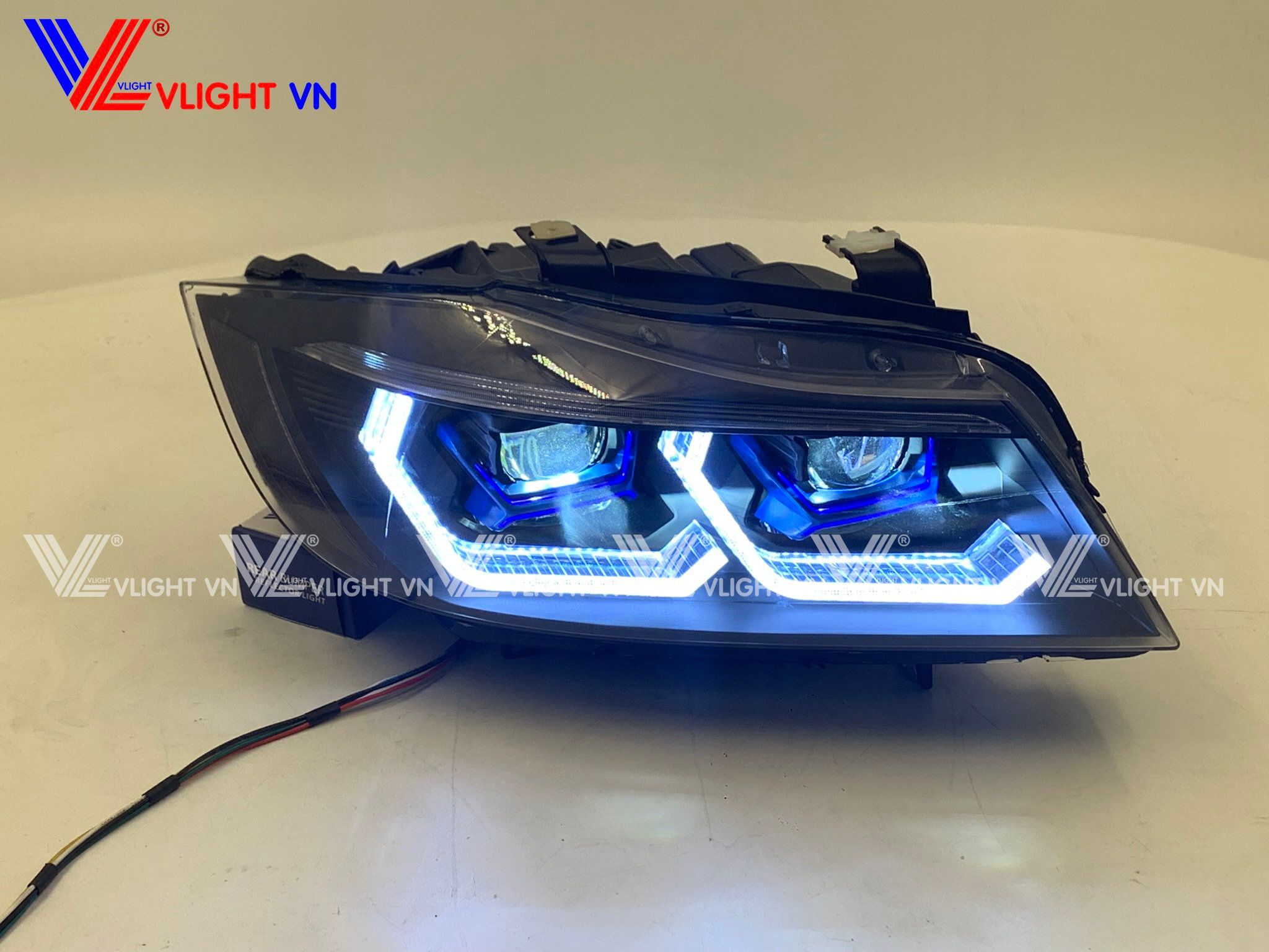  Đèn pha BMW E90 2008-2011 mẫu BMW lên form 2023 với 2 gương cầu led 