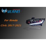  ĐÈN PHA HONDA CIVIC MẪU LAMBORGHINI 5 GƯƠNG CẦU FULL LED SIÊU SÁNG 