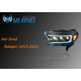  ĐÈN PHA FORD RANGER/EVEREST 2015-2020 MẪU VLAND HOÀN TOÀN MỚI CHO CÁC XẾ (FULL LED SIÊU SÁNG) 