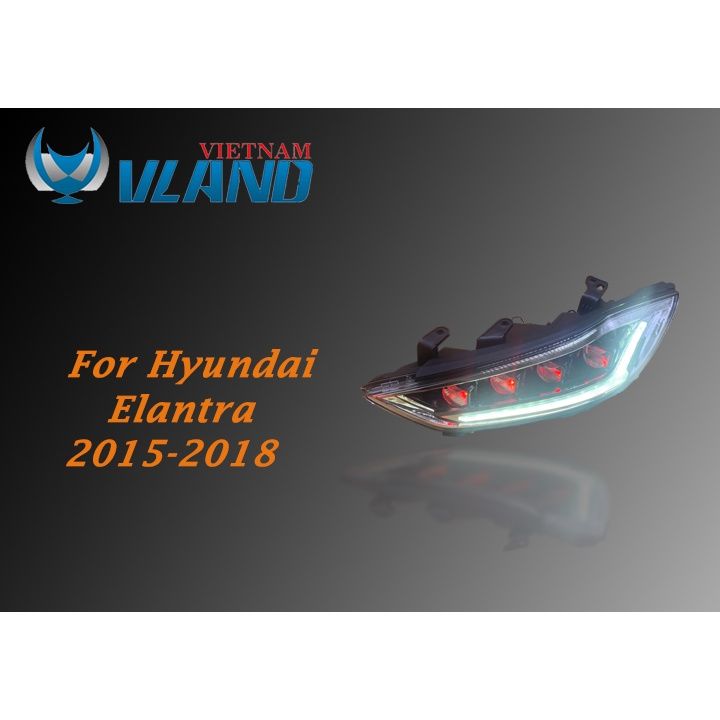  Đèn Pha Hyundai Elantra 2015-2018 Mẫu Bugatti Full Led 