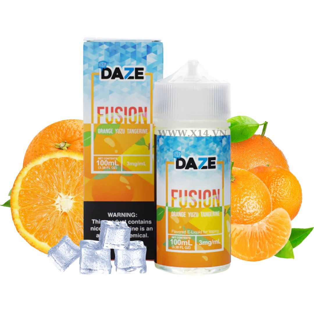  Daze Fusion Cam Quýt (Orange Yuzu Tangerine) 100ml Freebase 