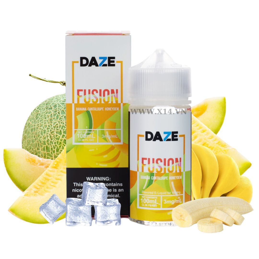  Daze Fusion Chuối Dưa Lưới (Banana Cantaloupe Honeydew) 100ml Freebase 