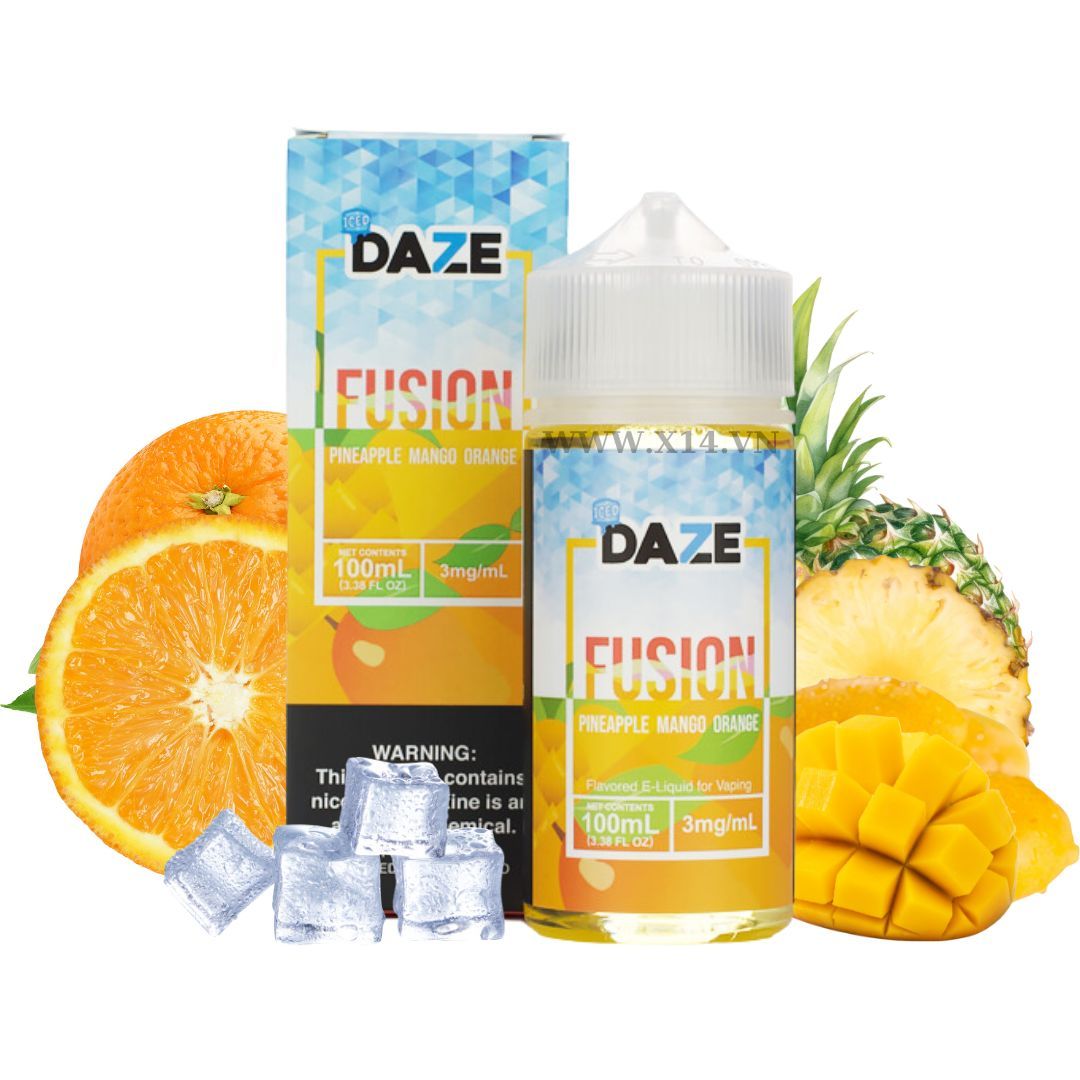  Daze Fusion Dứa Xoài Cam (Pineapple Mango Orange) 100ml Freebase 